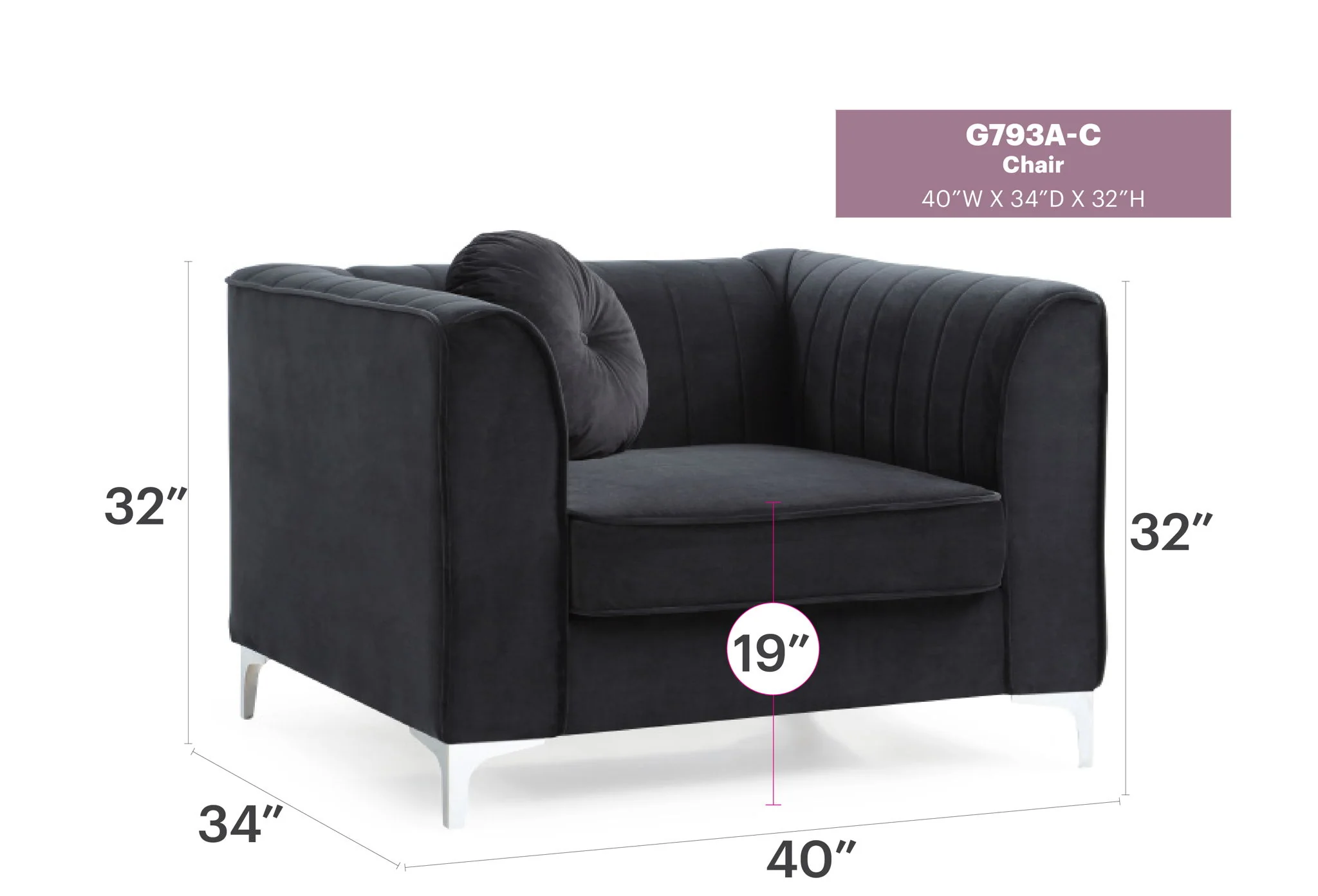 Contemporary Sloped Armchair - Image 17