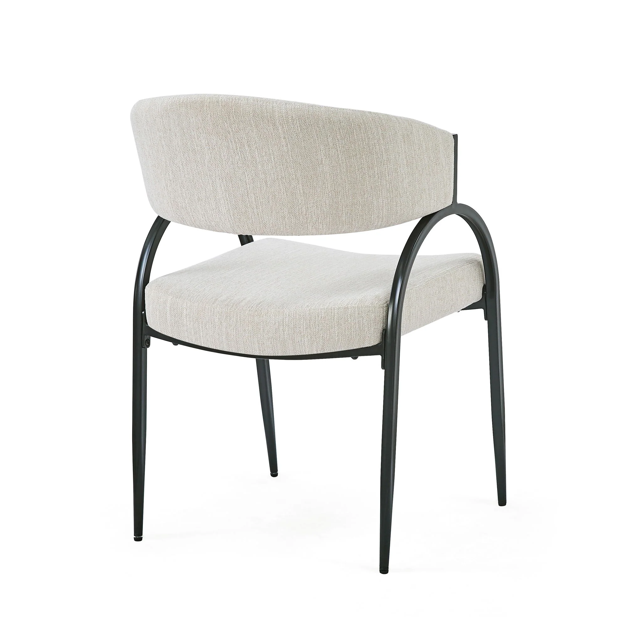 Contemporary Upholstered Dining Chairs With Metal Legs (Set of 2) - Image 3