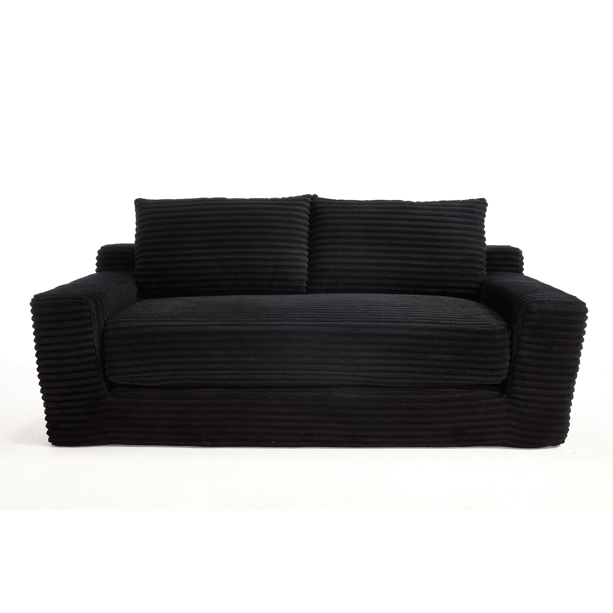 Convertible Loveseat Sofa Bed With Memory Foam & Steel Frame - Image 4