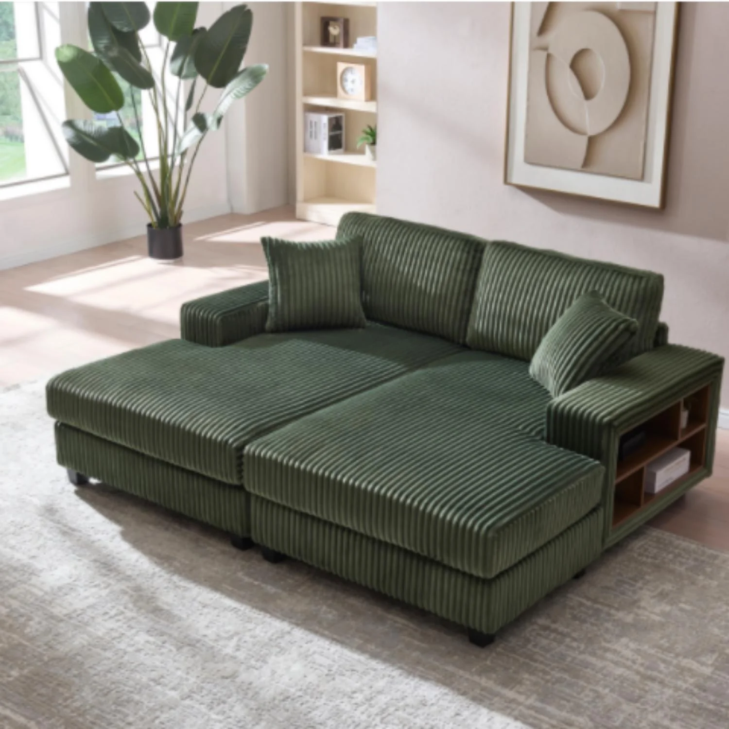 Convertible Sectional Sofa, Sleeper Oversized Living Room Lounge - Image 30