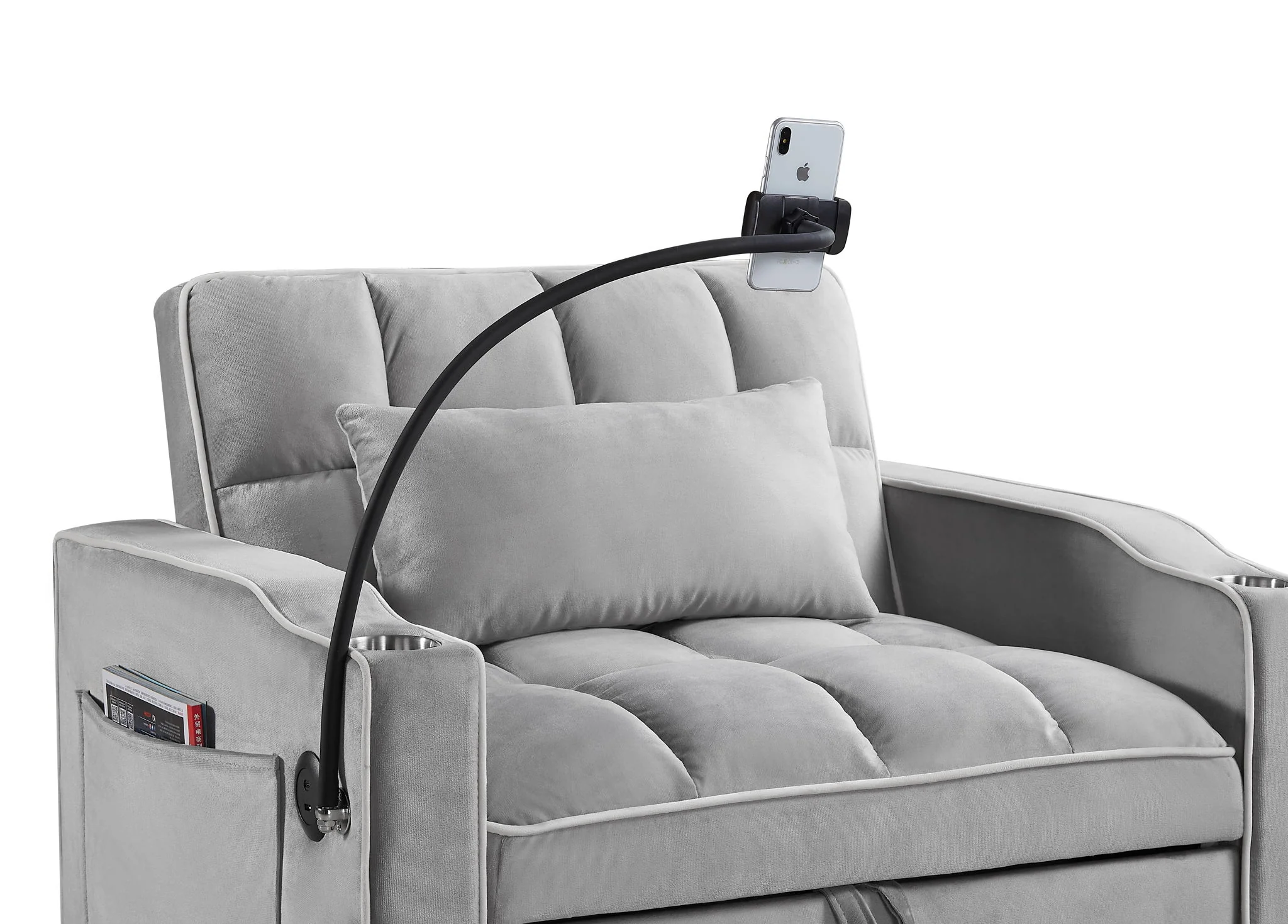 Convertible Sleeper Chair Sofa Bed Adjustable Pull Out Sleeper Chair Bed Multi-Pockets Folding Sofa Bed For Living Room Bedroom Small Space, 3 In 1 Sofa Bed - Image 16