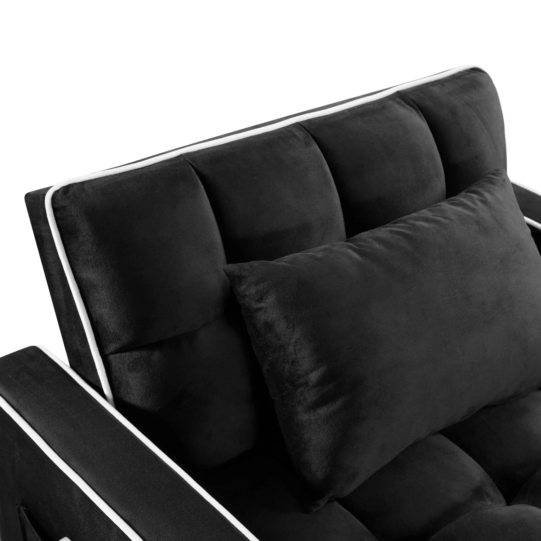 Convertible Sleeper Chair Sofa Bed Adjustable Pull Out Sleeper Chair Bed Multi-Pockets Folding Sofa Bed For Living Room Bedroom Small Space, 3 In 1 Sofa Bed - Image 3