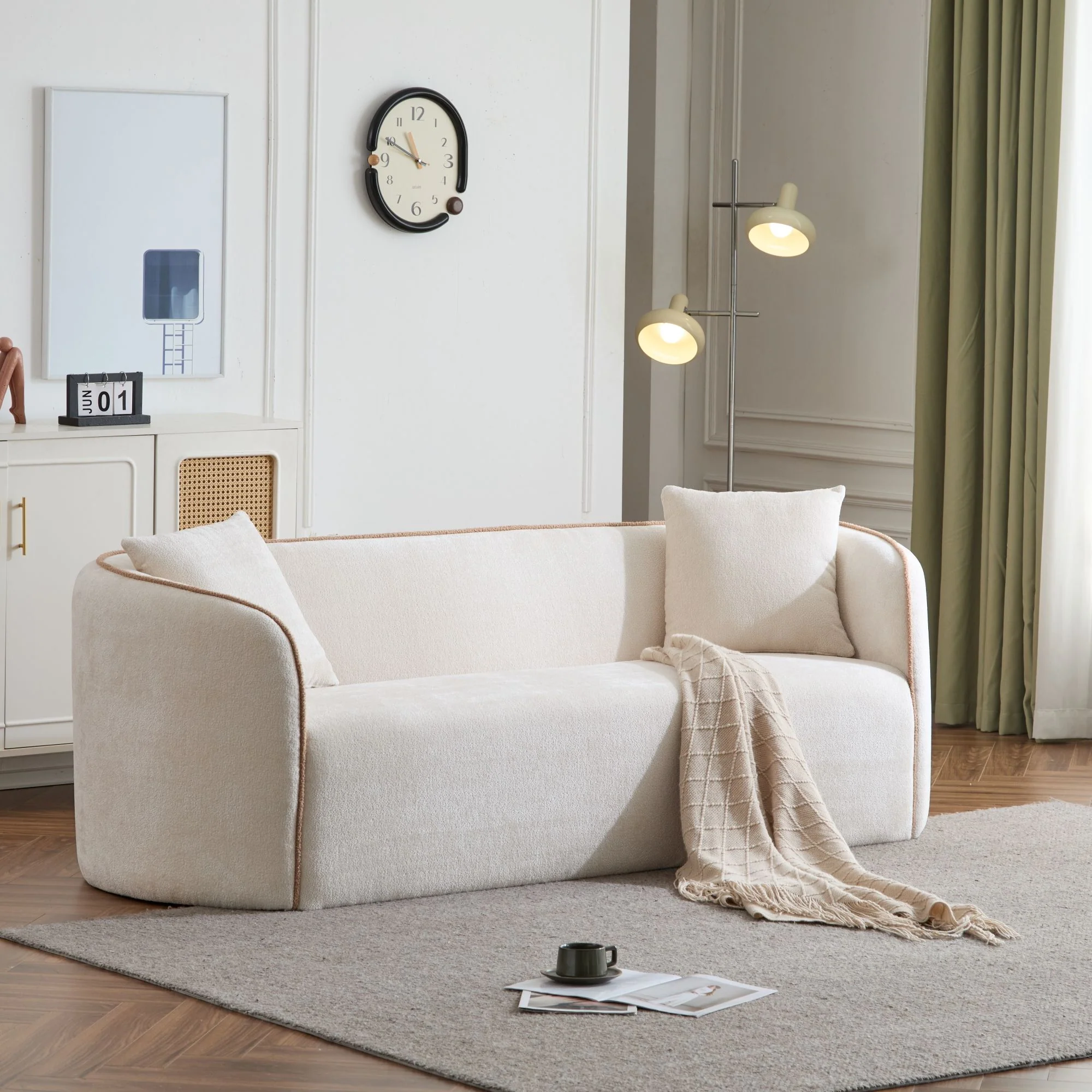 Coral - Curved Sofa, 3 Seater - Image 3