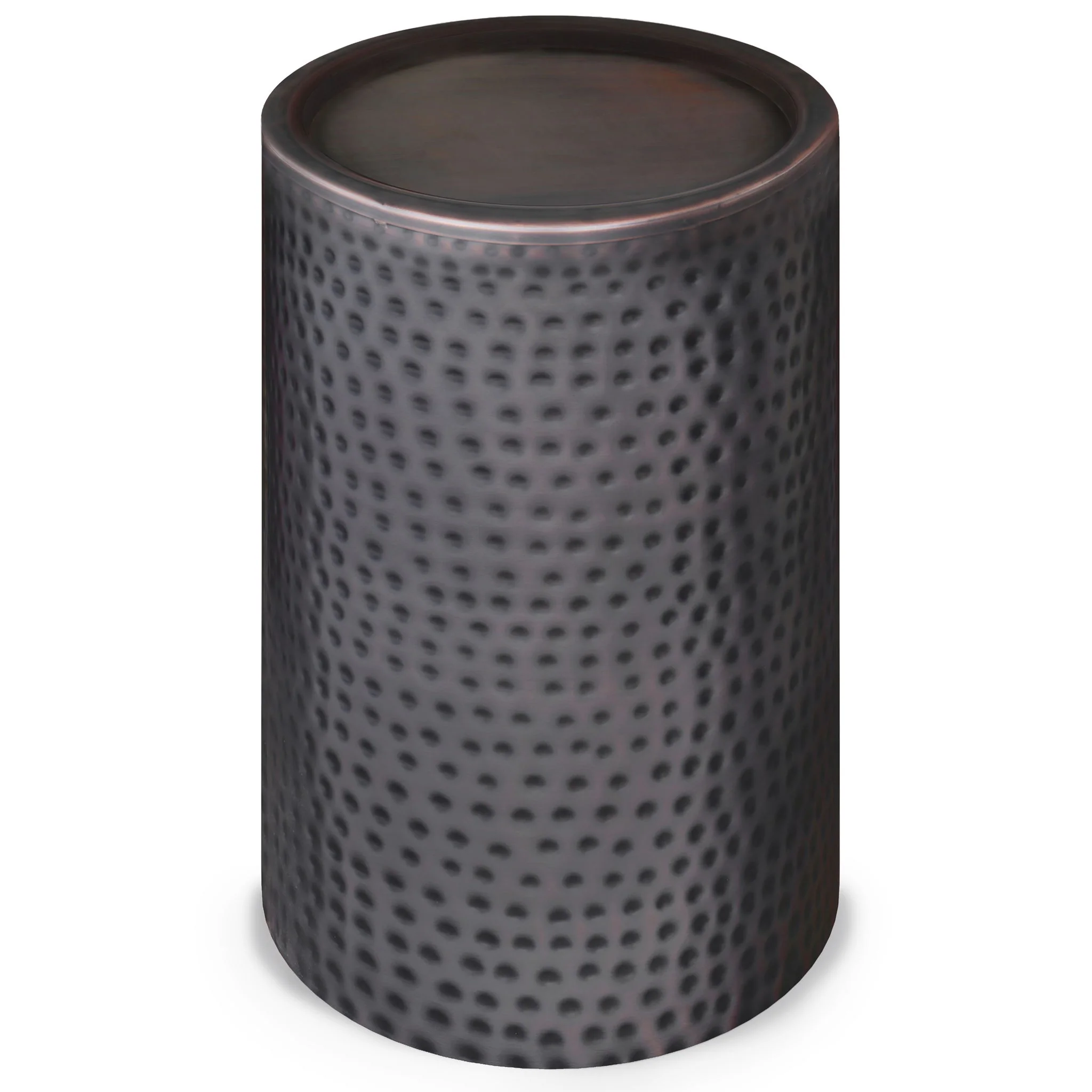 Corbin - Hammered Metal Side Table - Image 14