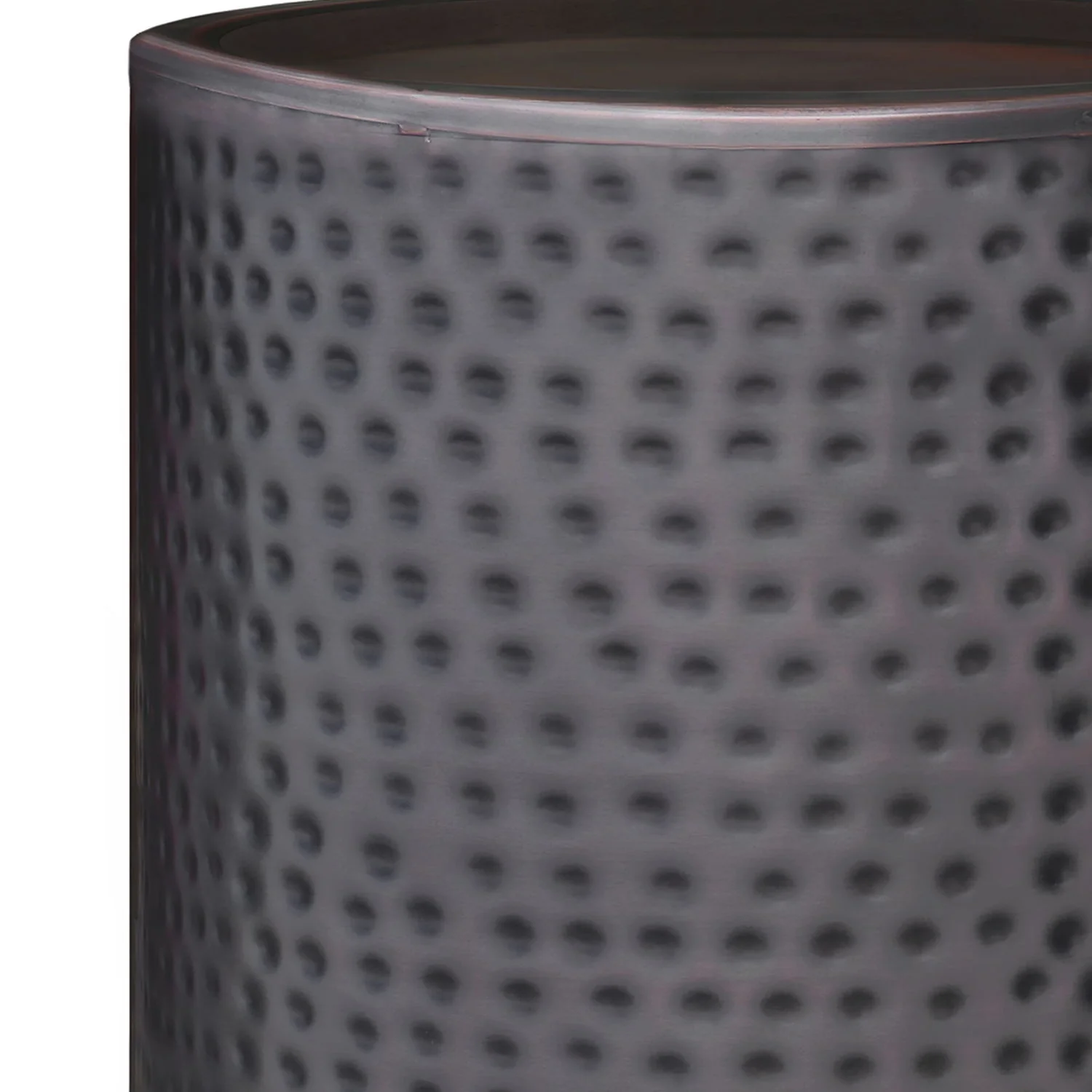 Corbin - Hammered Metal Side Table - Image 7