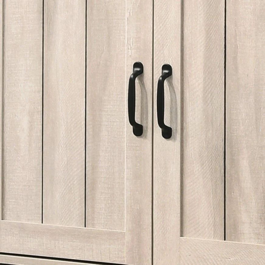 Corby - Oak Finish 3 - Door Shoe Cabinet - Dusty Gray - Image 4