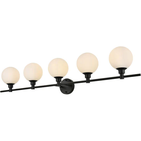 Cordelia 47 Inch 5 Light Black Bathroom Vanity Wall Sconce - Image 2