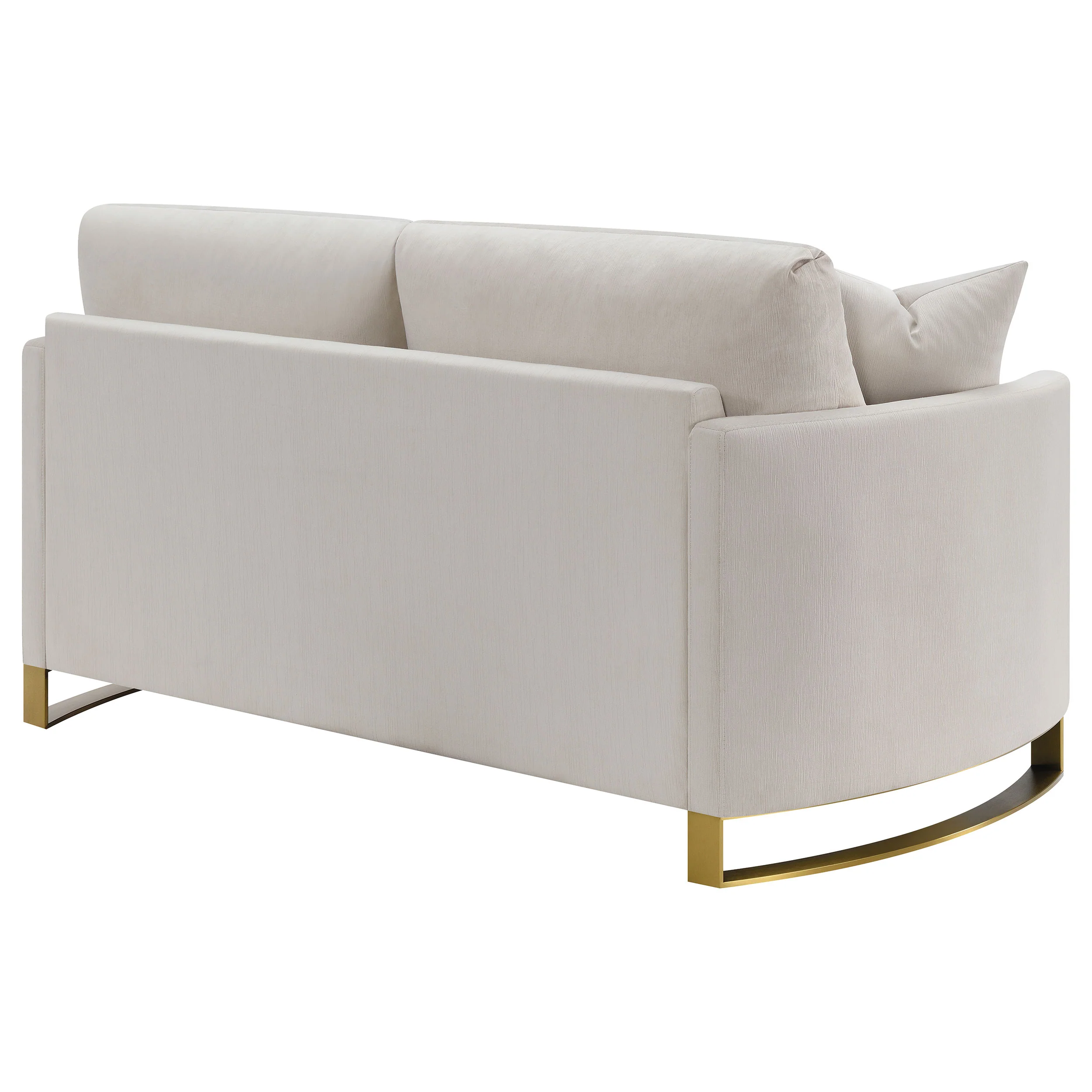 Corliss Upholstered Curved Track Arm Loveseat - Beige - Image 7