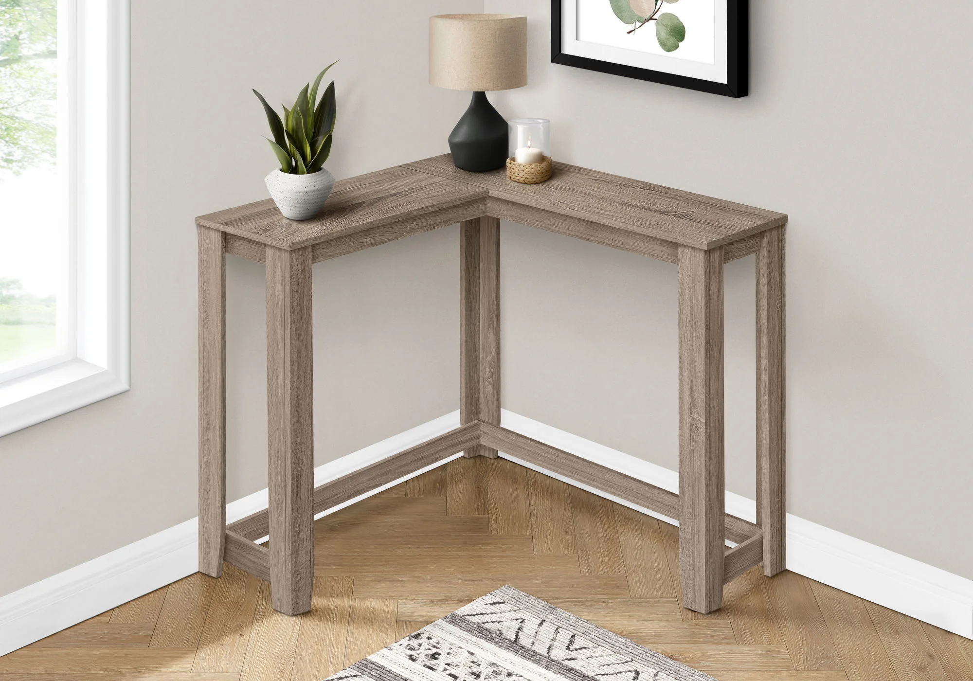 Corner Accent Console Table For Entryway, Unique Design Contemporary & Modern - Image 27