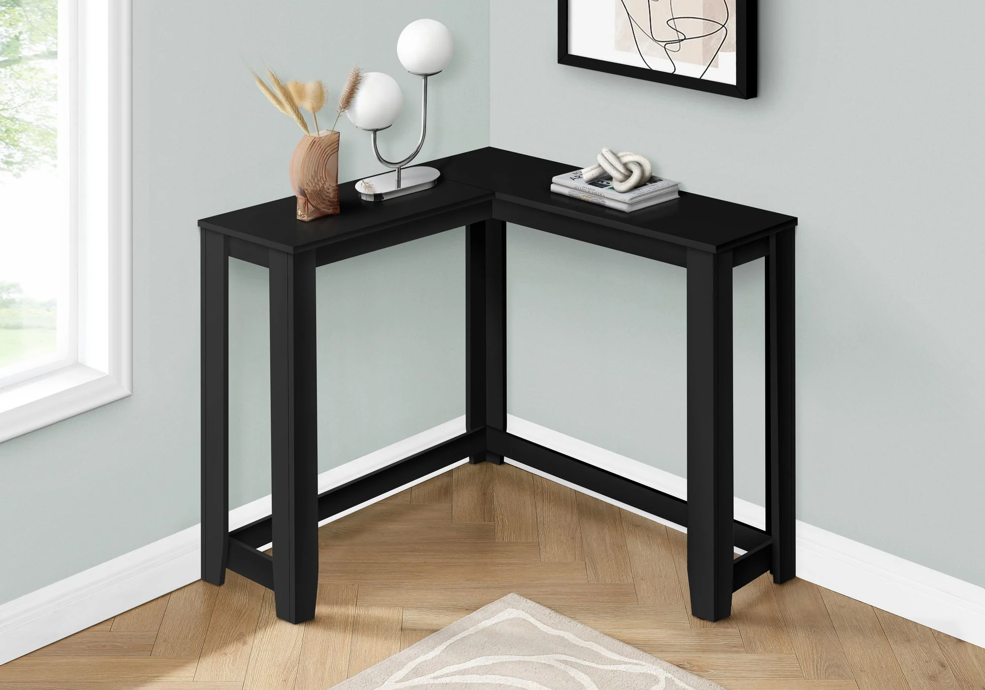 Corner Accent Console Table For Entryway, Unique Design Contemporary & Modern - Image 30