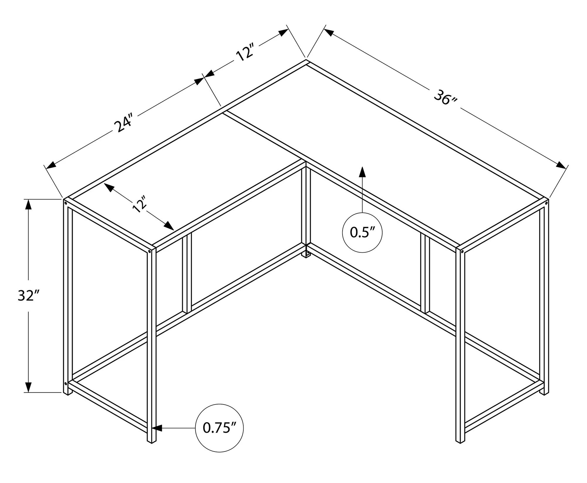 Corner Accent Console Table For Entryway, Unique L-Shaped Design - Image 29