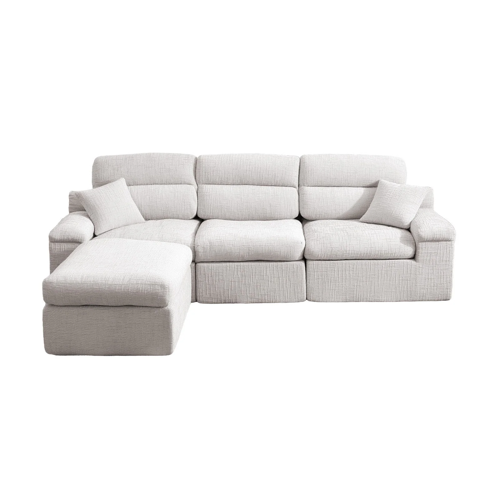 Corner Chaise Sofa With High Backrest - Image 39