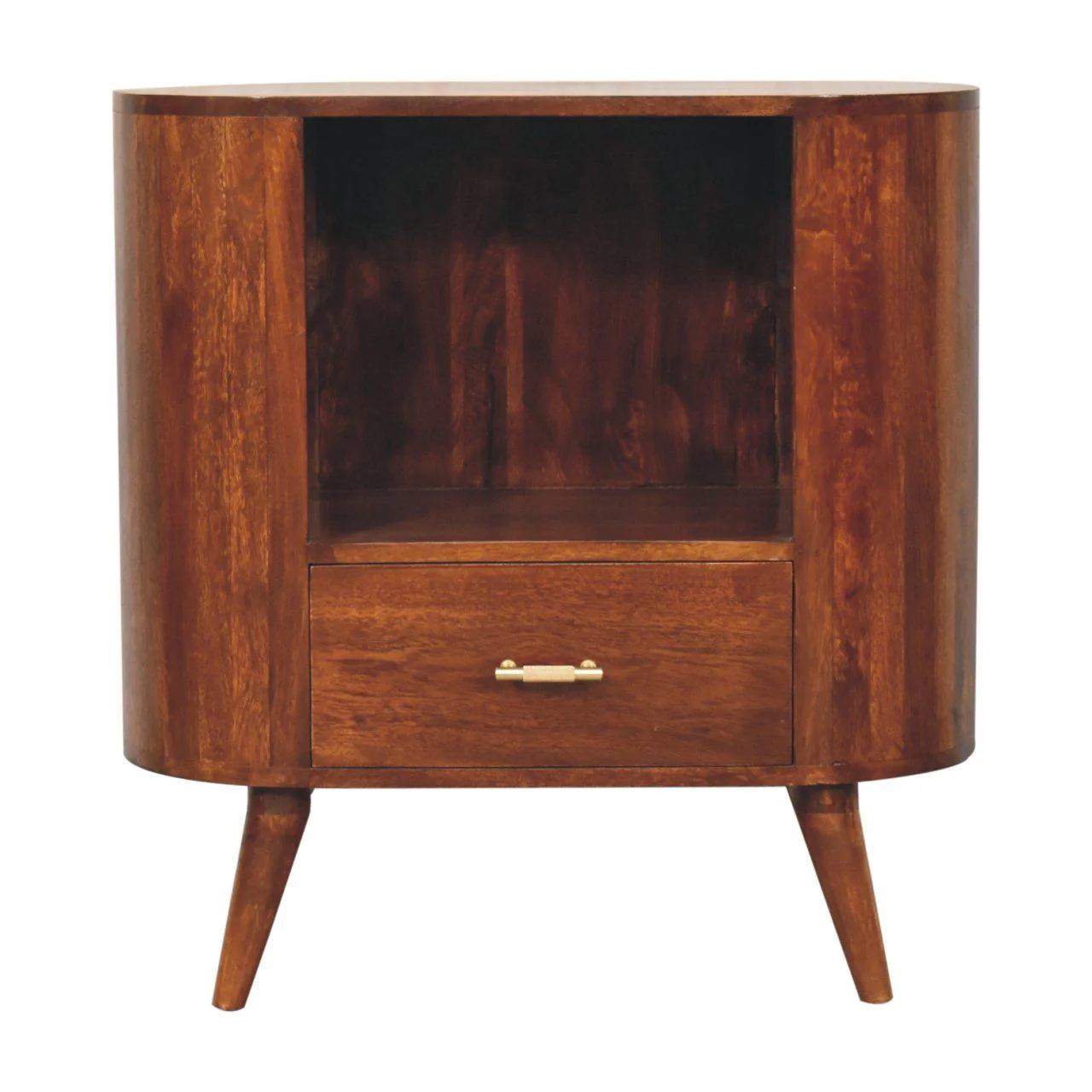 Cortez - T Bar Open Slot Cabinet - Dark Brown - Image 7