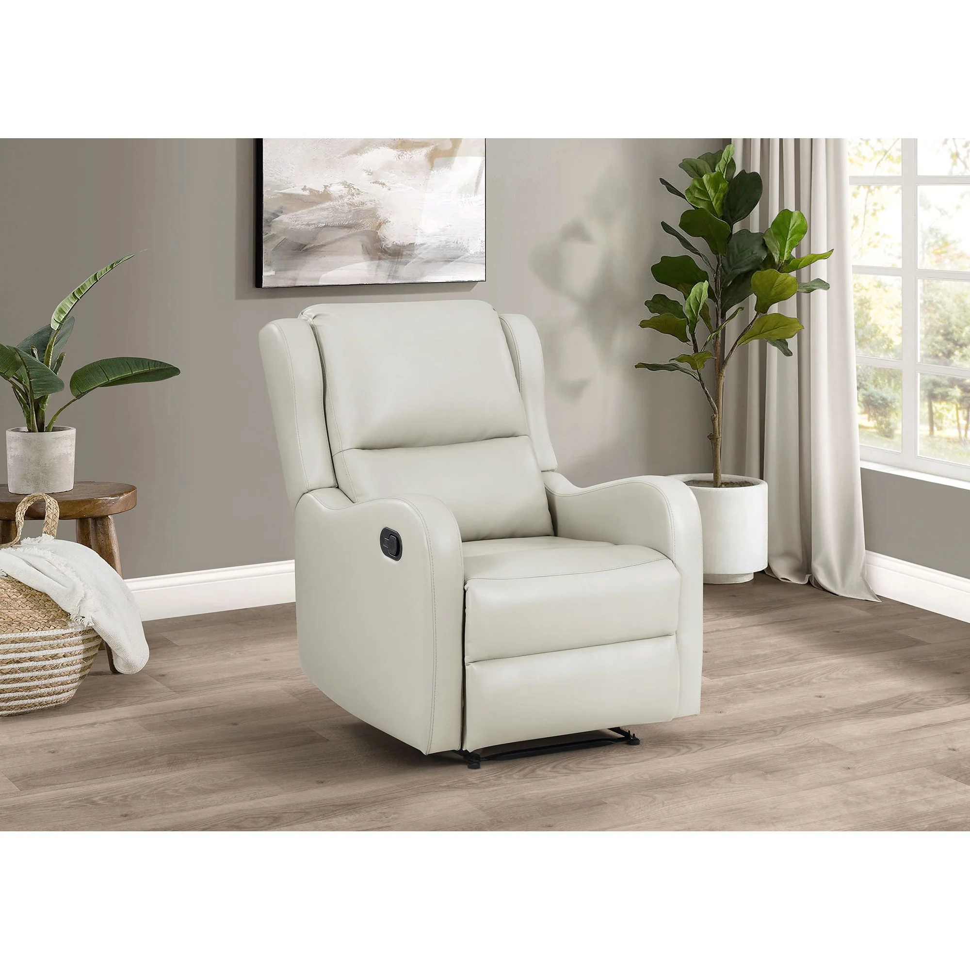 Cortland - Upholstered English Arm Recliner Chair Comfort Enhancing Lounge Chair - Ivory - Image 4