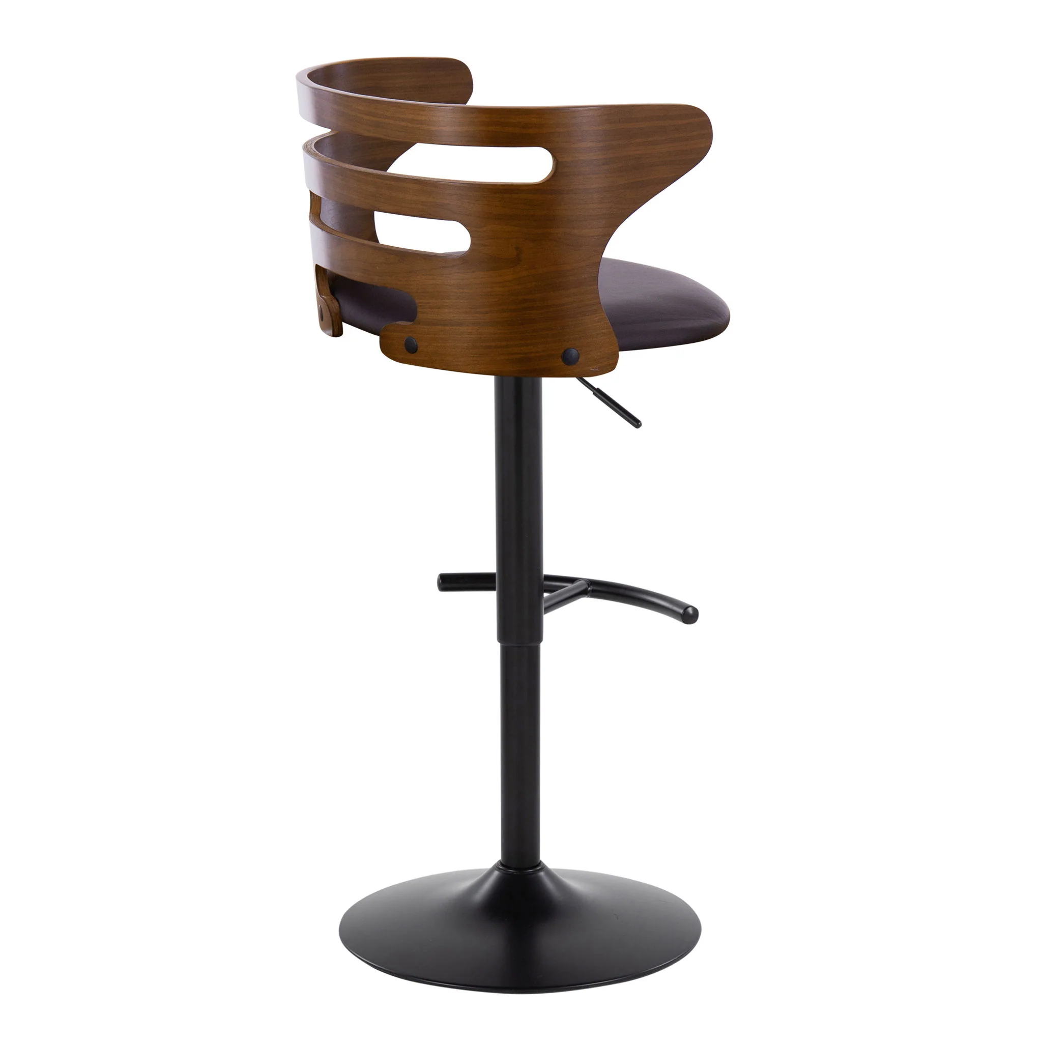 Cosi - Mid Century Modern Adjustable Barstool With Swivel With Rounded T Footrest (Set of 2) - Image 8