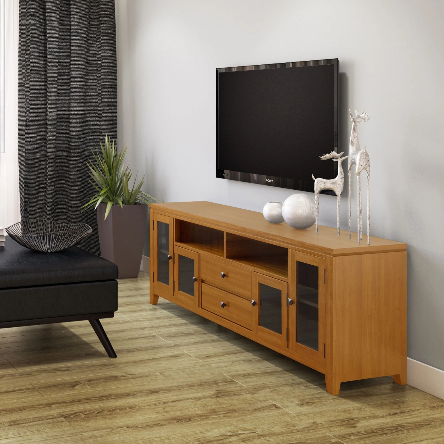 Cosmopolitan - Handcrafted Wide TV Media Stand - Image 22