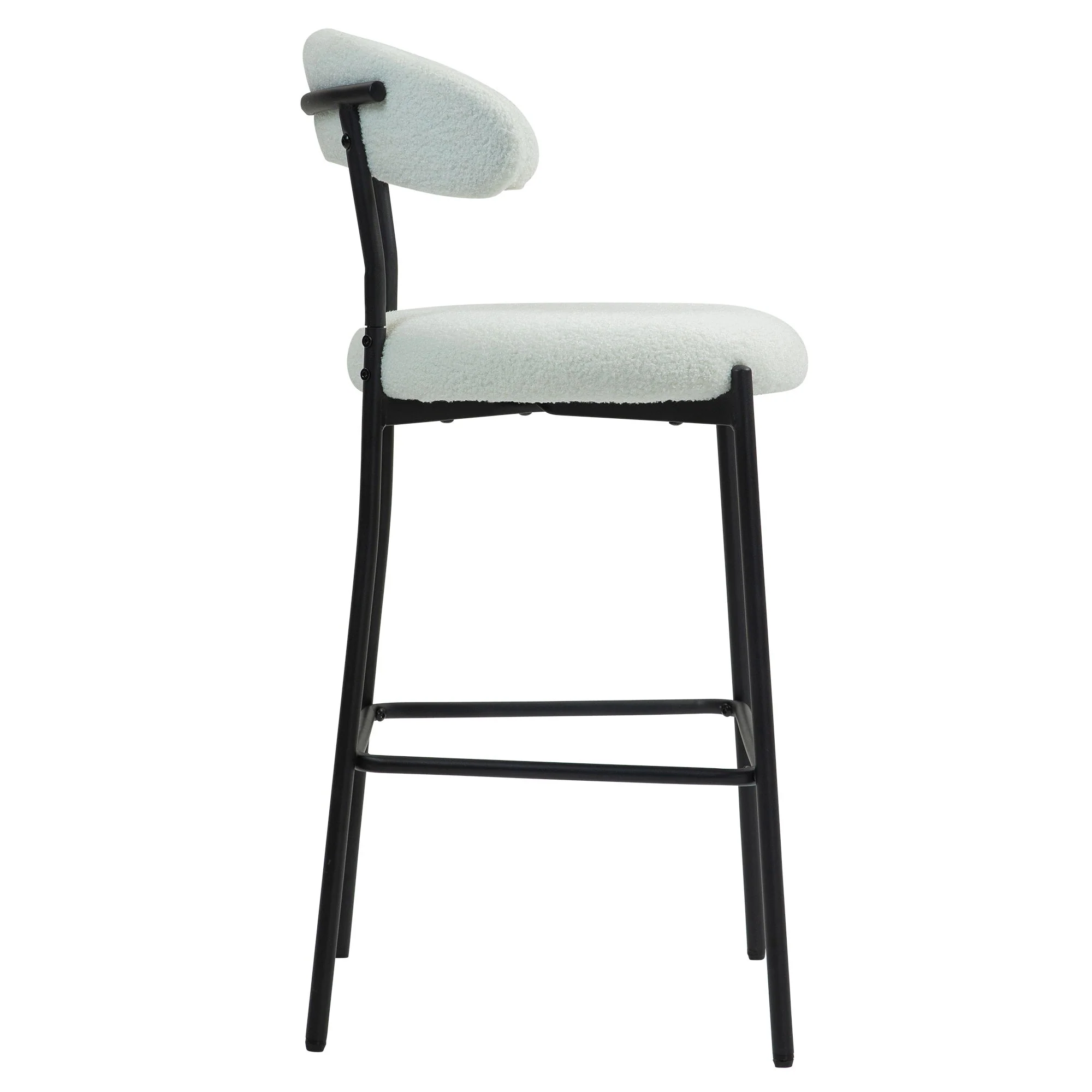Counter Height Bar Stools With Powder Coating Base And Footrest - Image 14
