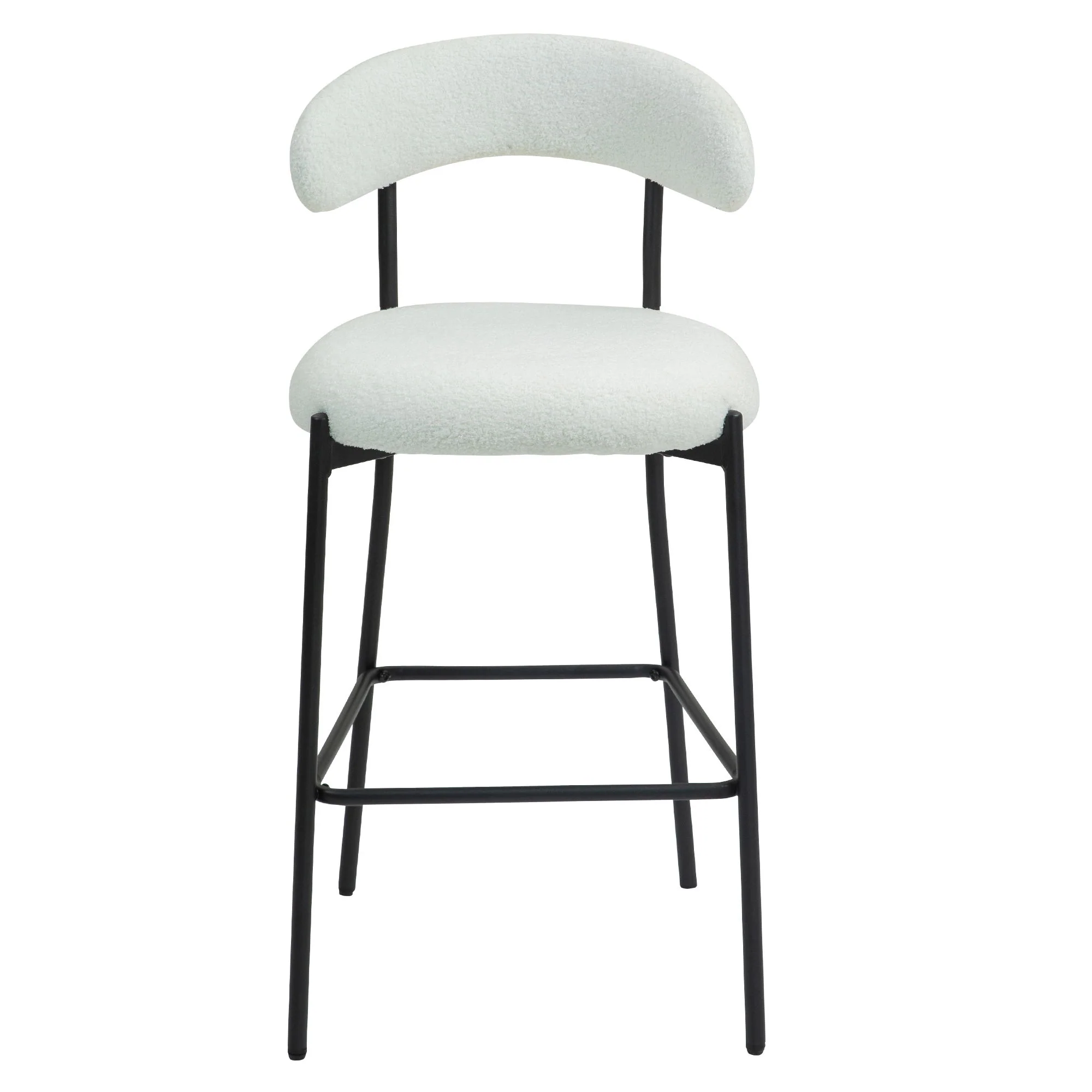 Counter Height Bar Stools With Powder Coating Base And Footrest - Image 5