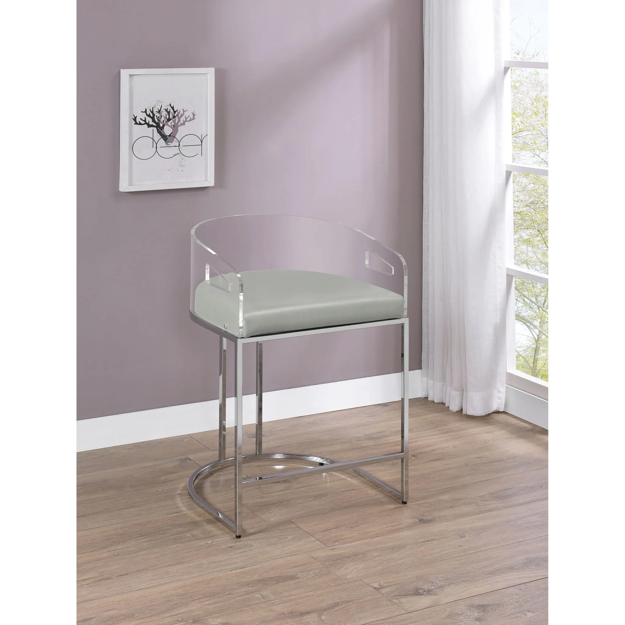 Counter Height Stools (Set of 2) - Gray - Image 5