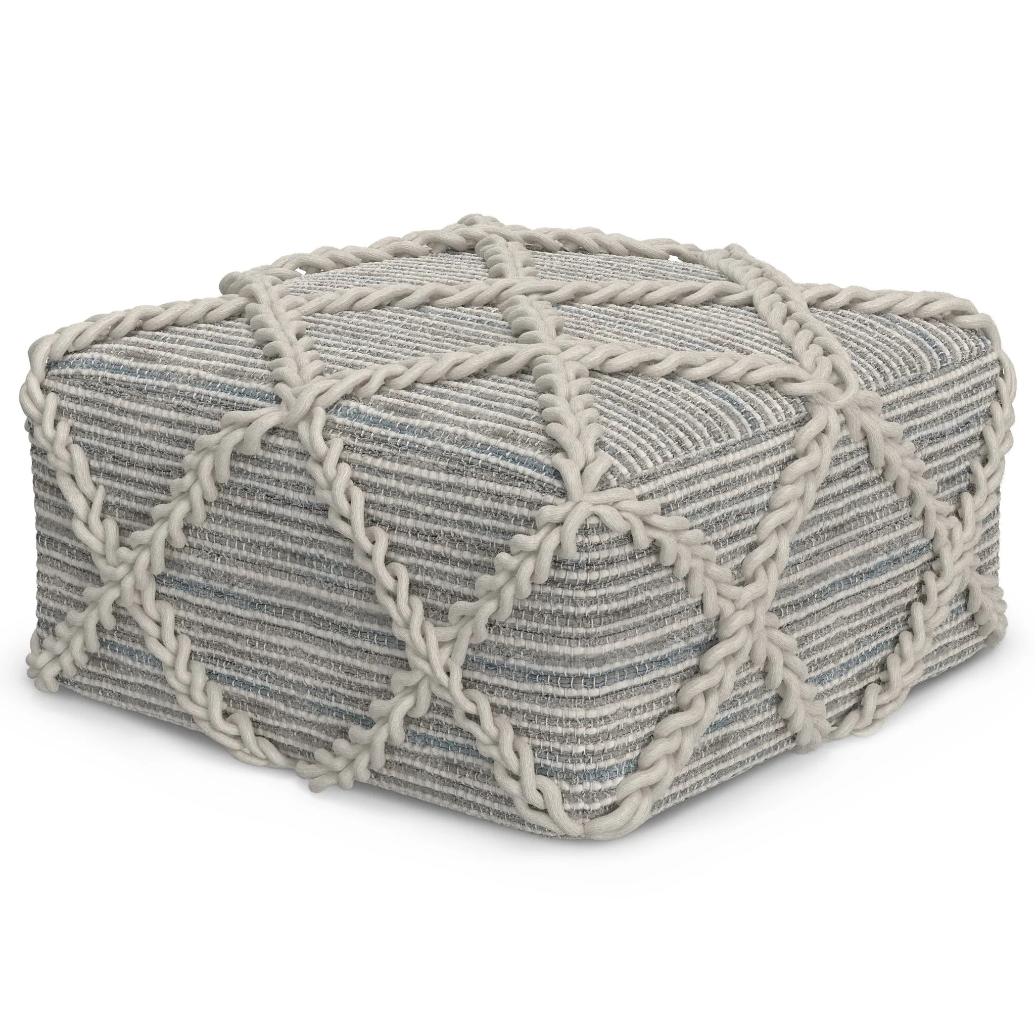 Cowan - Handcrafted Square Pouf - Image 2