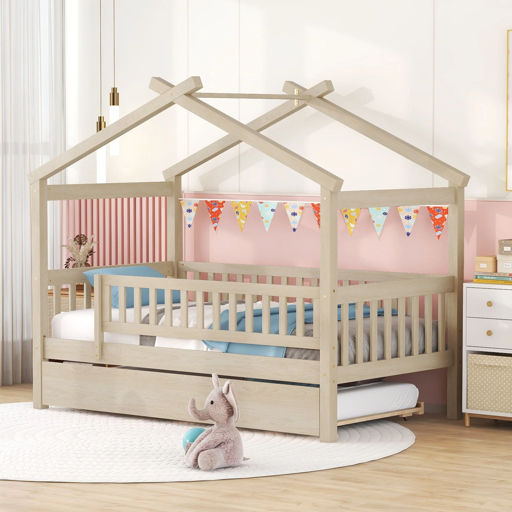 Creativity House Bed With Twin Size Trundle - Image 15