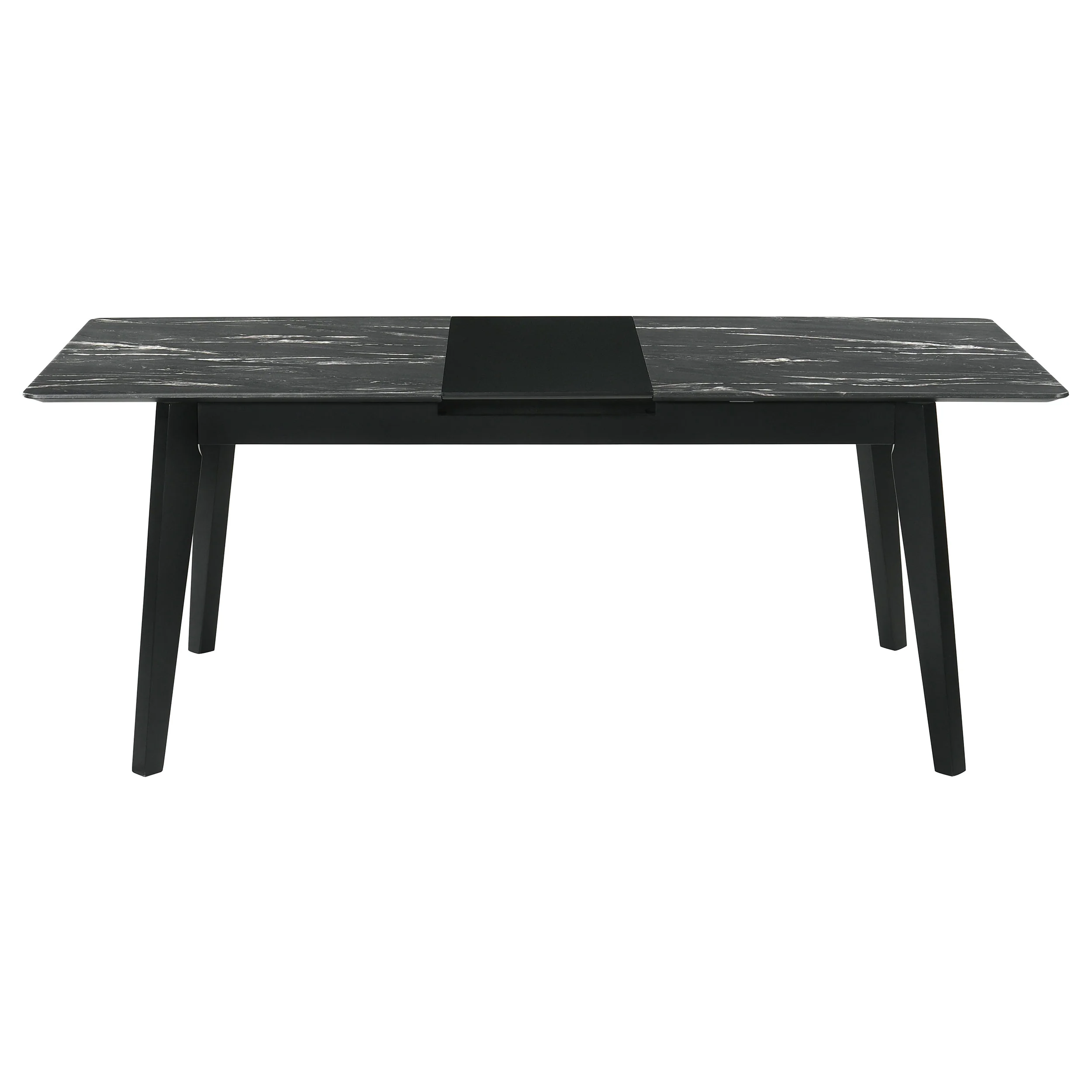 Crestmont 78-Inch Extension Dining Table Black Faux Marble - Image 4