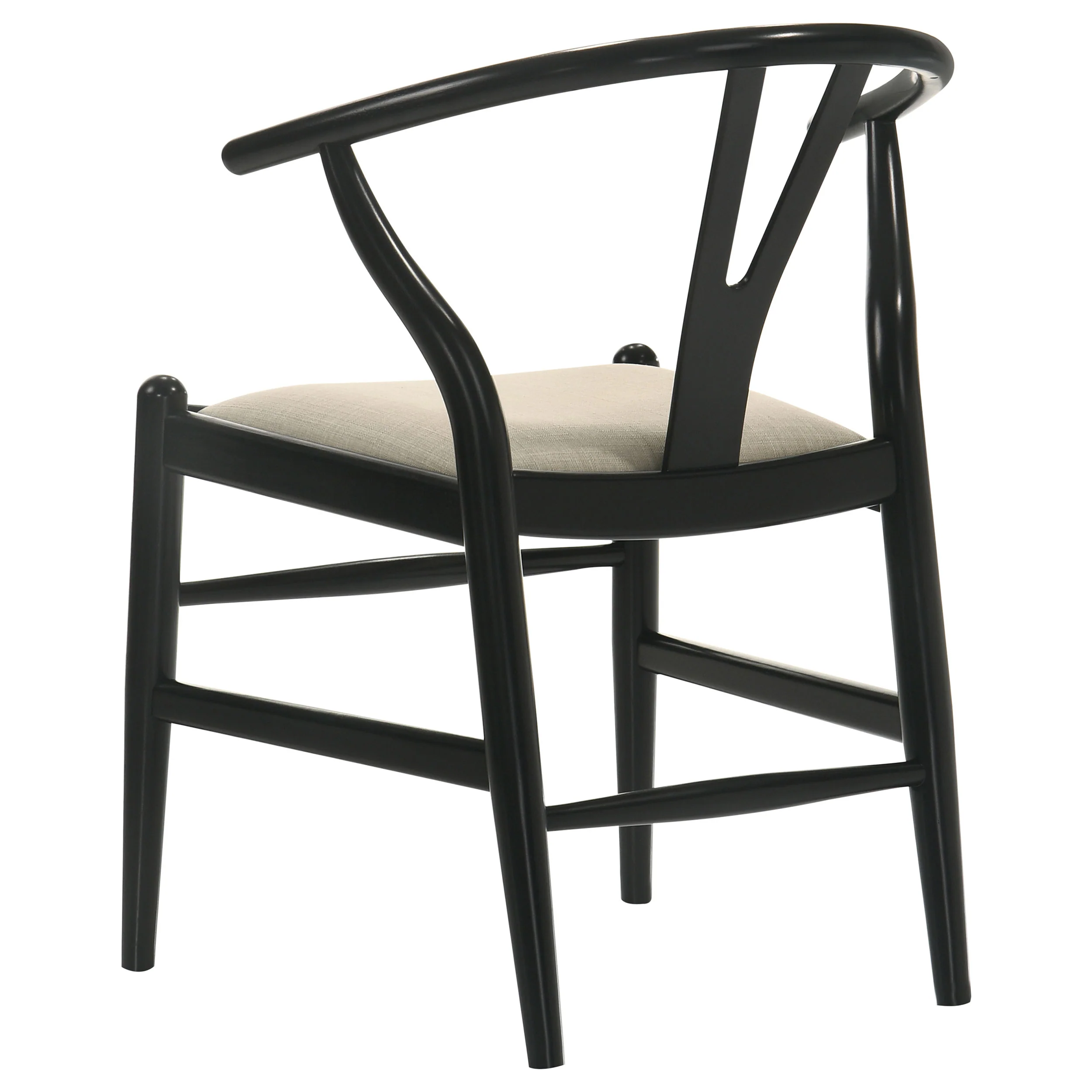 Crestmont Wood Wishbone Dining Side Chair Black (Set of 2) - Image 9
