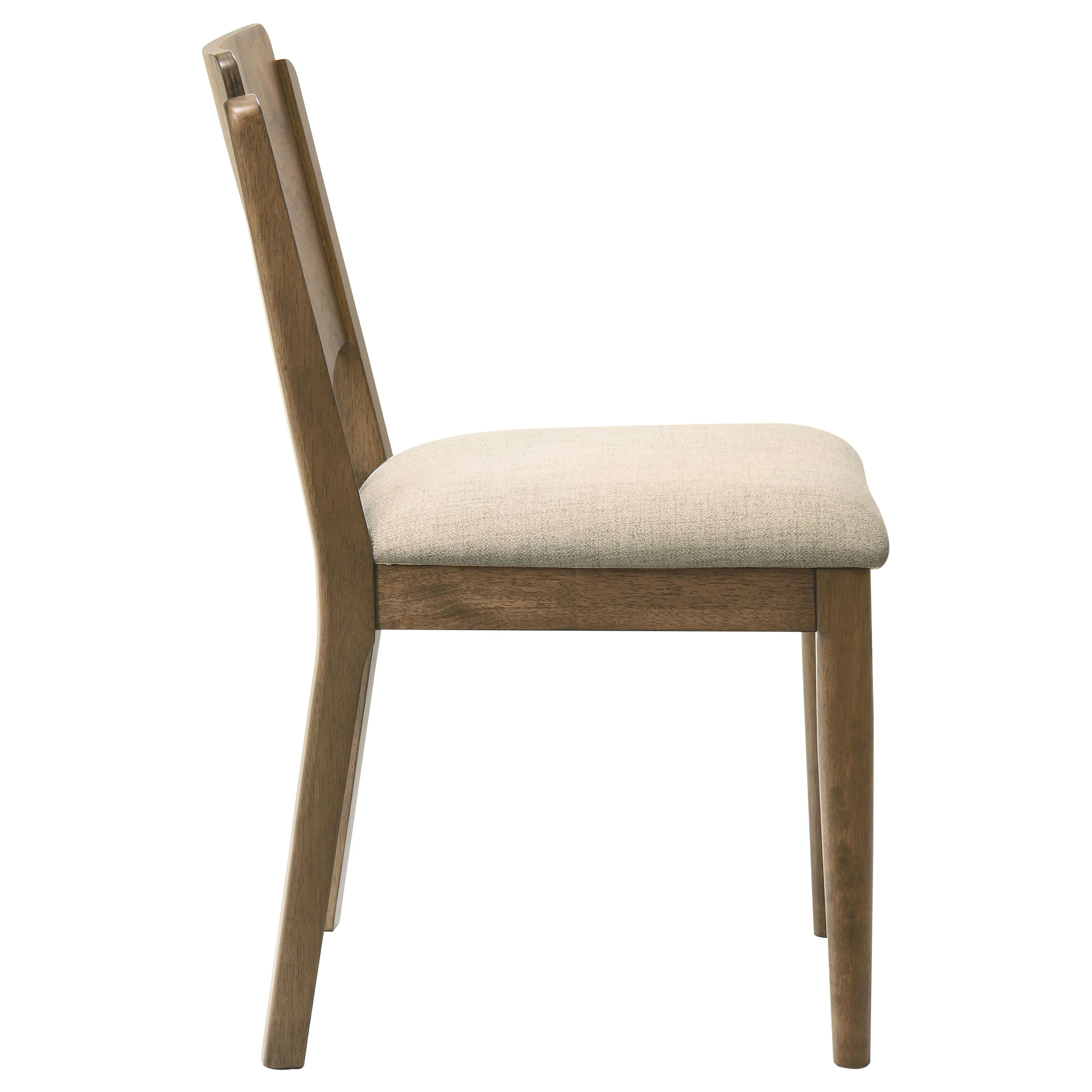 Crestmore Dining Chair Set of 2, Walnut with Beige Upholstery - Image 9