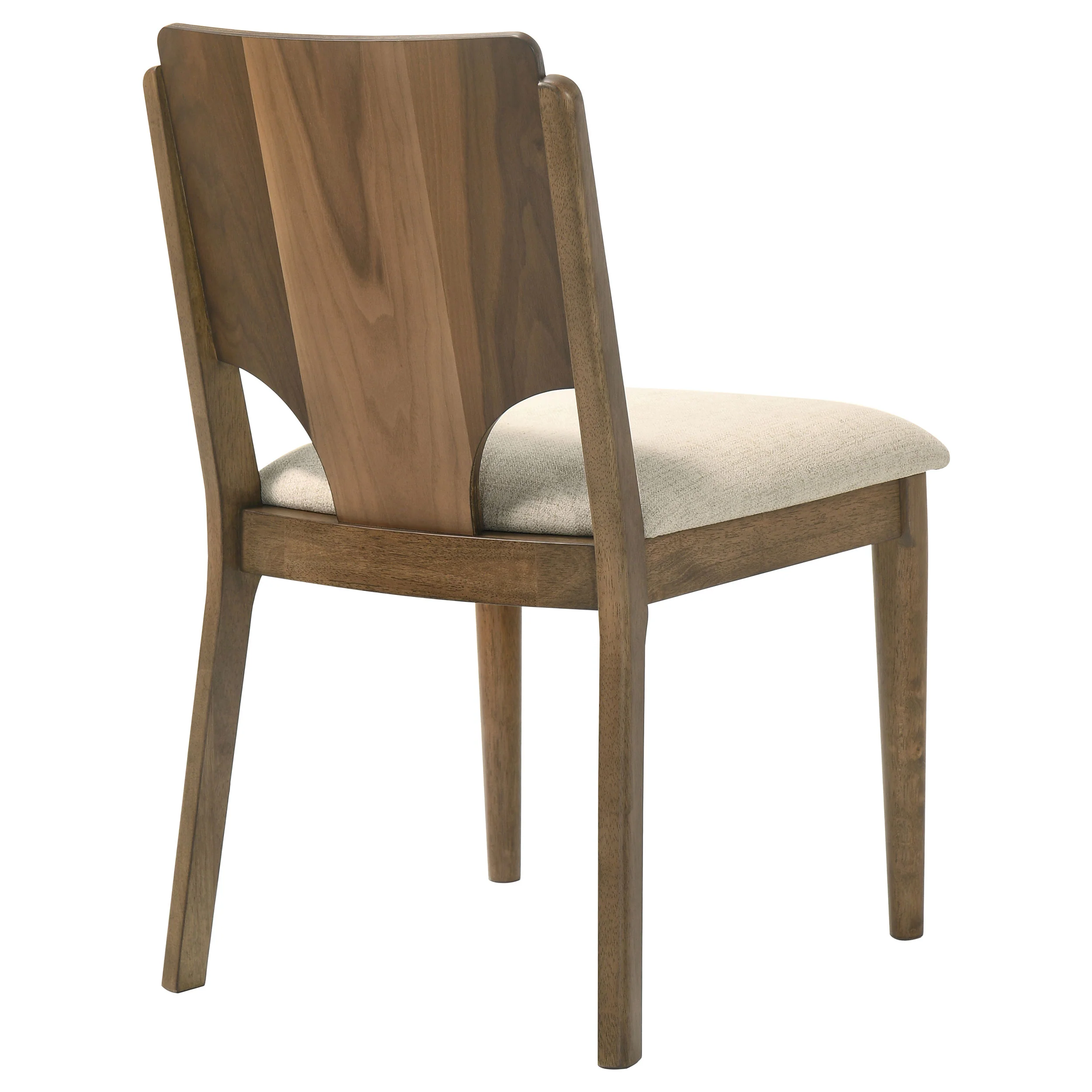 Crestmore Dining Chair Upholstered Seat Walnut Set of 2 - Image 7
