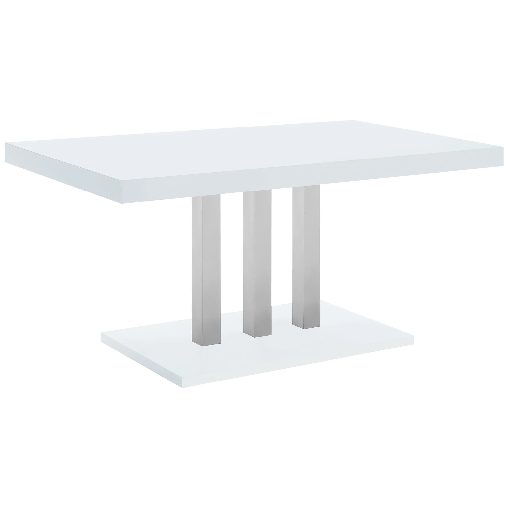 Creston - 5 Piece Dining Set With Upholstered Chairs - Gloss White - Image 8
