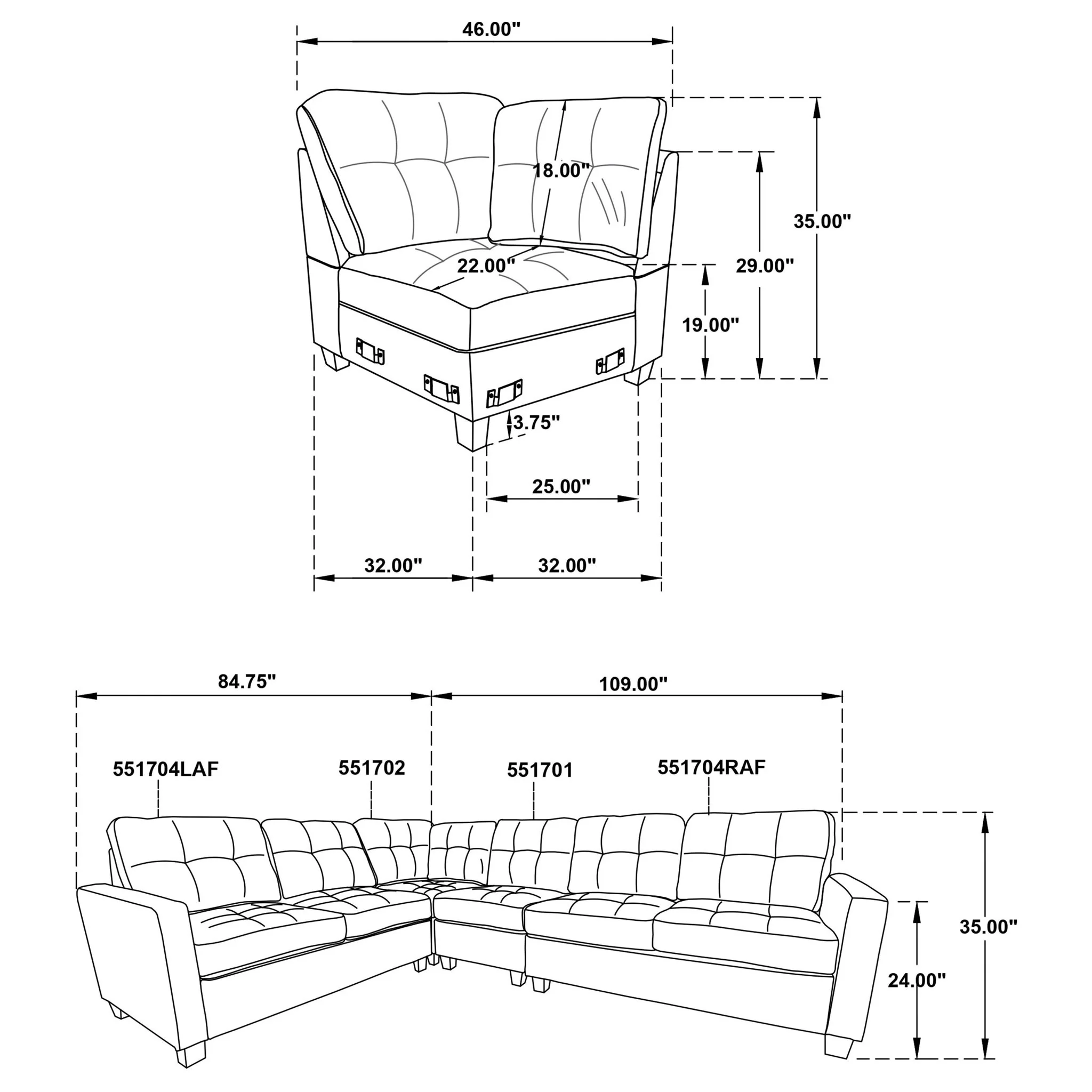 Creston - Upholstered Sectional Sofa - Image 3