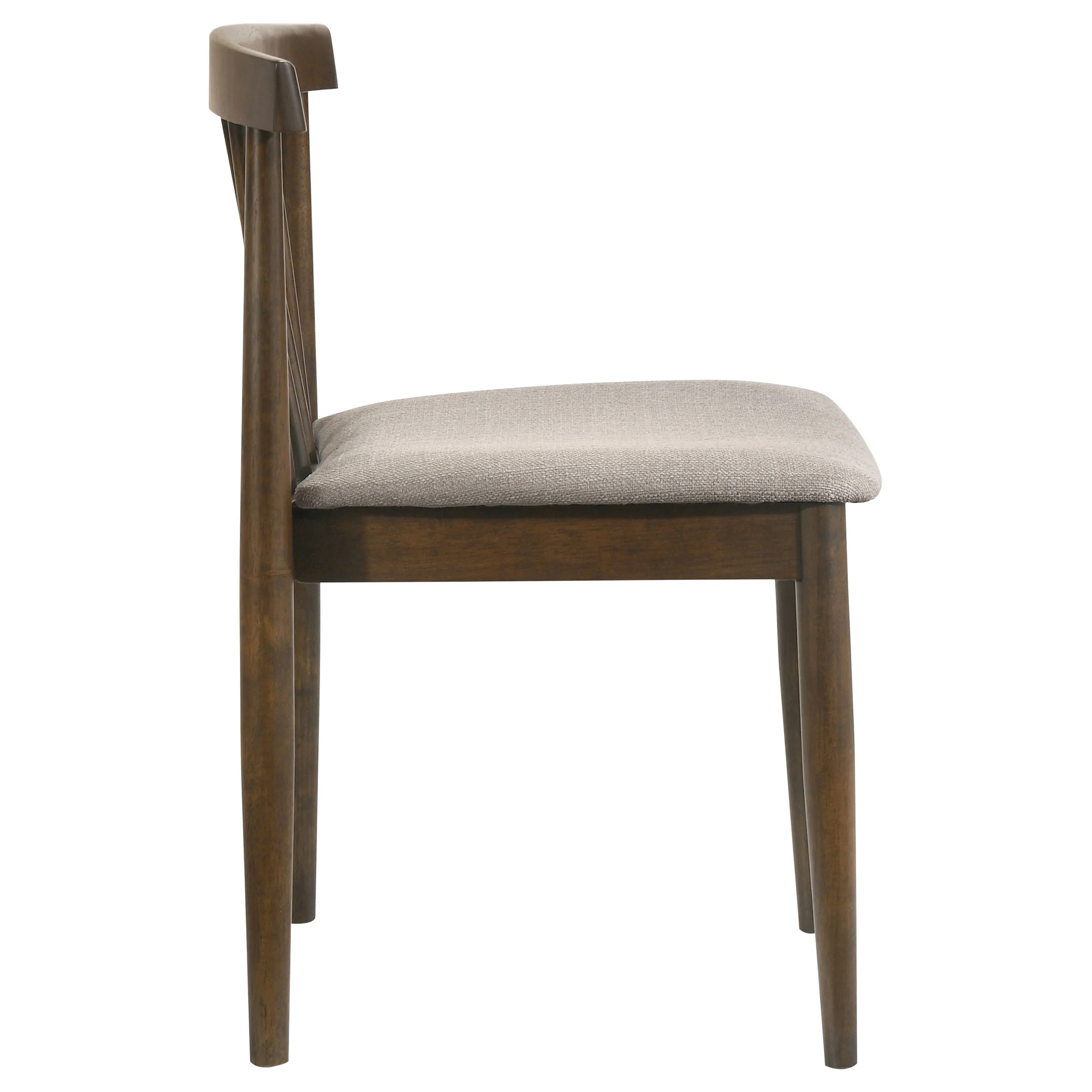 Cullen Dining Side Chair Upholstered Seat, Dark Walnut (Set of 2) - Image 6
