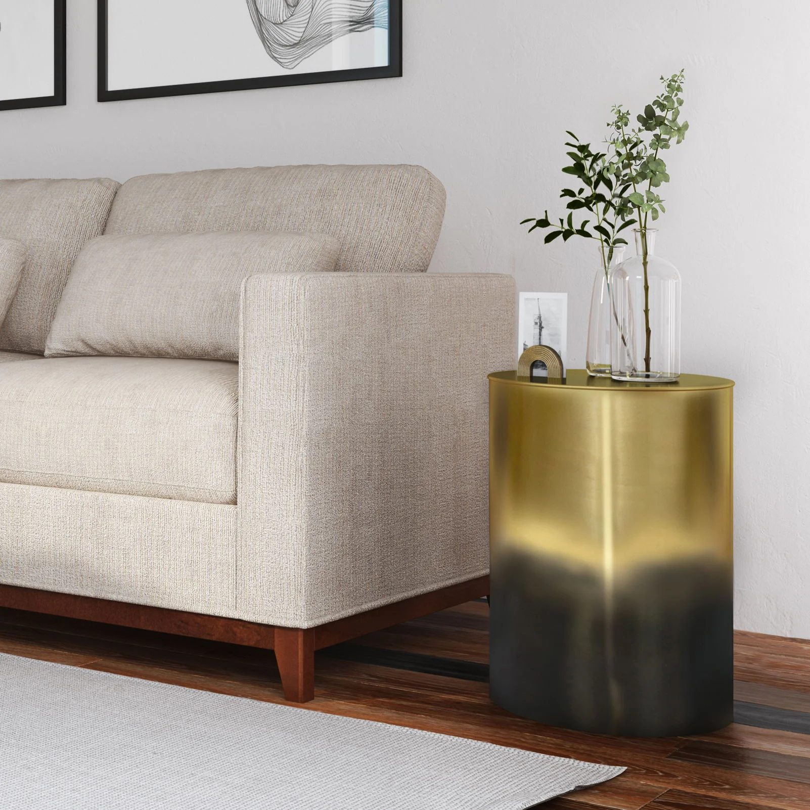 Curtis - Ombre Metal Cylinder Accent Table - Image 8