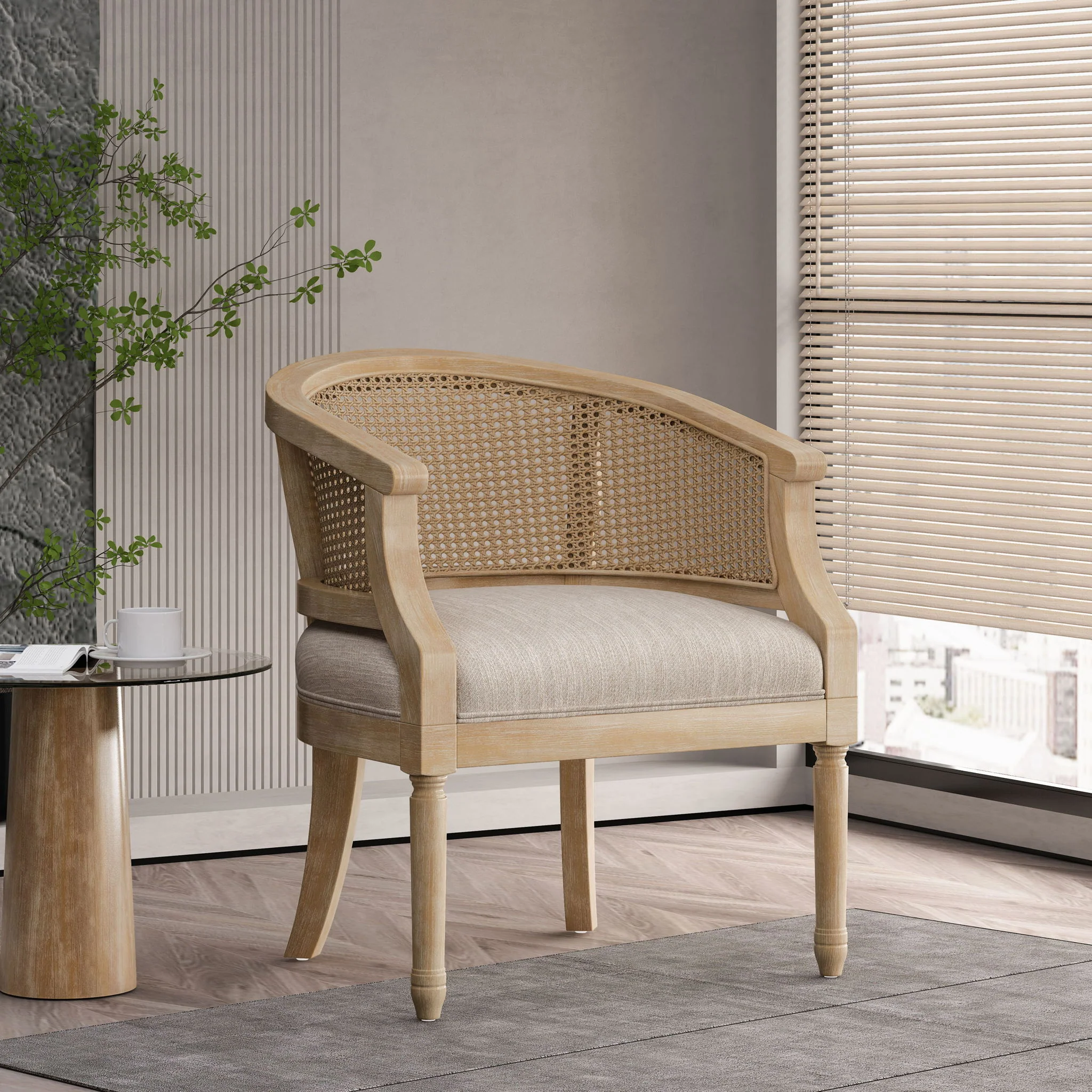 Curved Backrest Accent Chair - Image 10