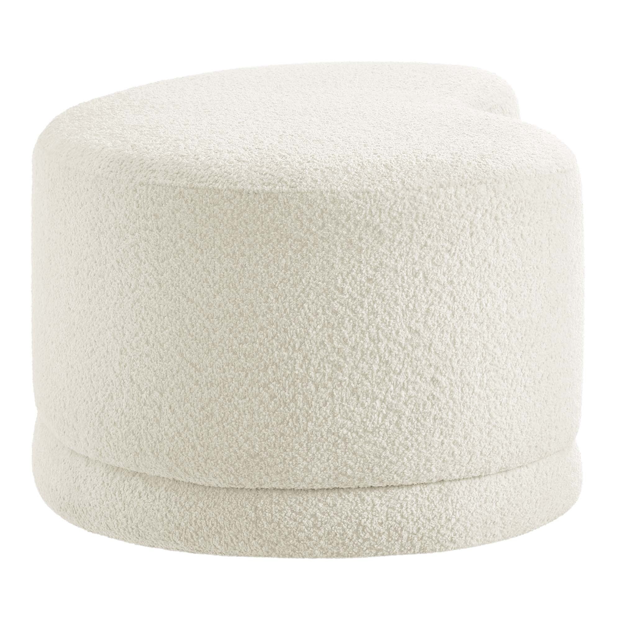 Curved Chenille Upholstered Ottoman Bench – 48 Inch - Image 14