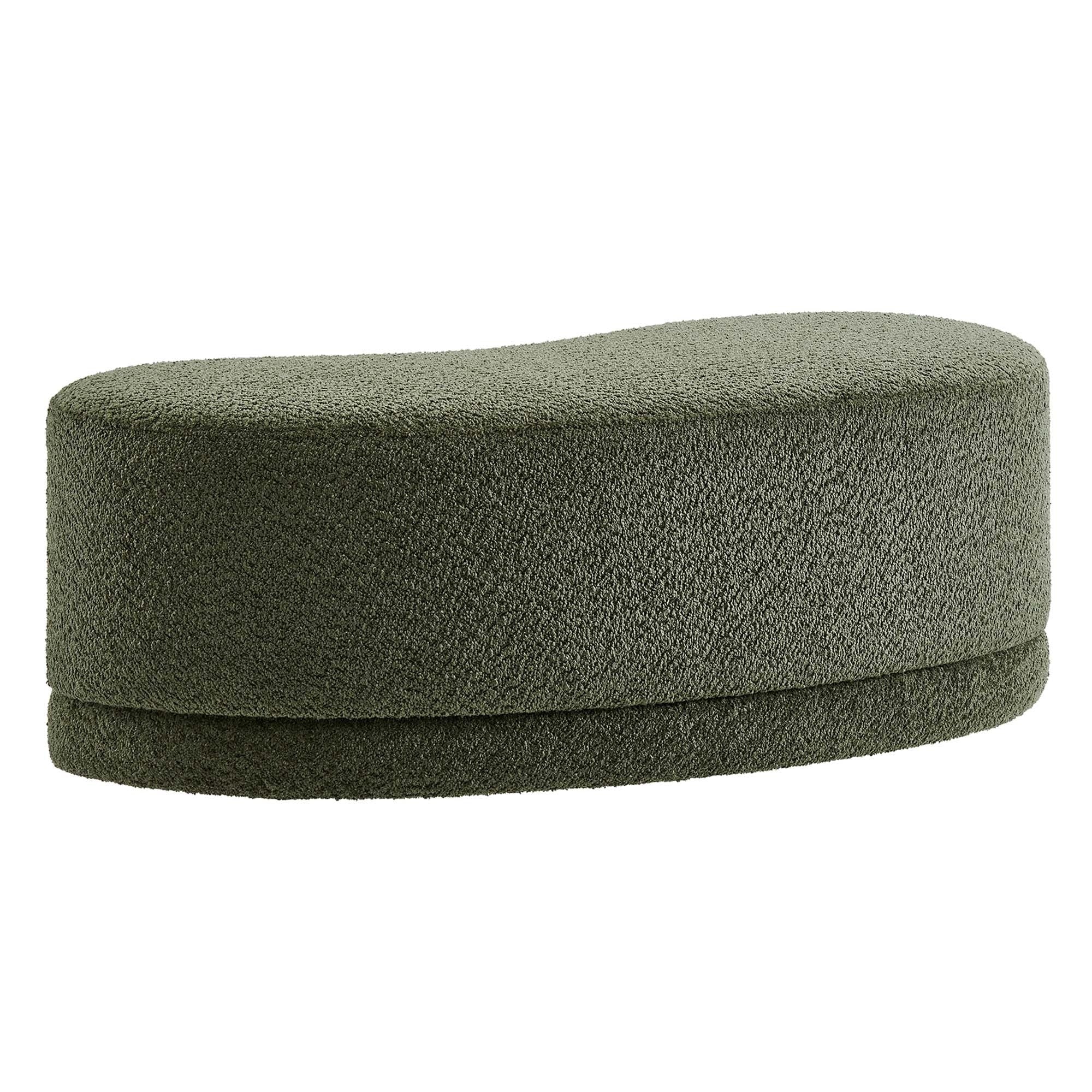 Curved Chenille Upholstered Ottoman Bench – 48 Inch - Image 5