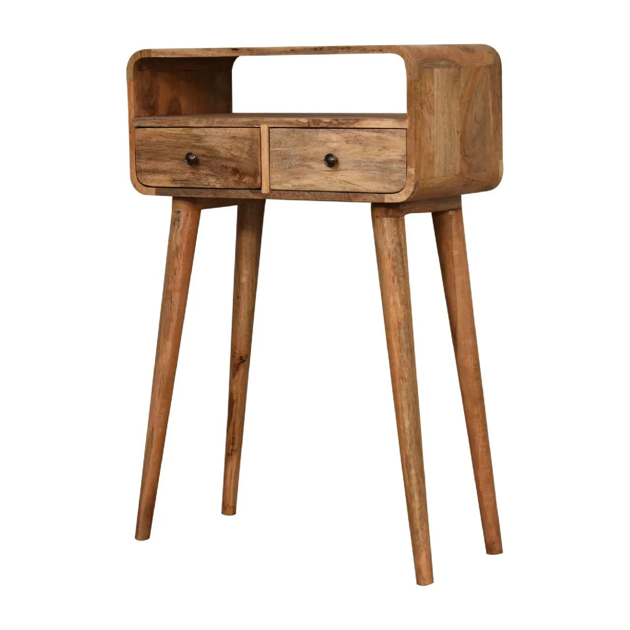 Curved Chestnut Console Table - Image 16