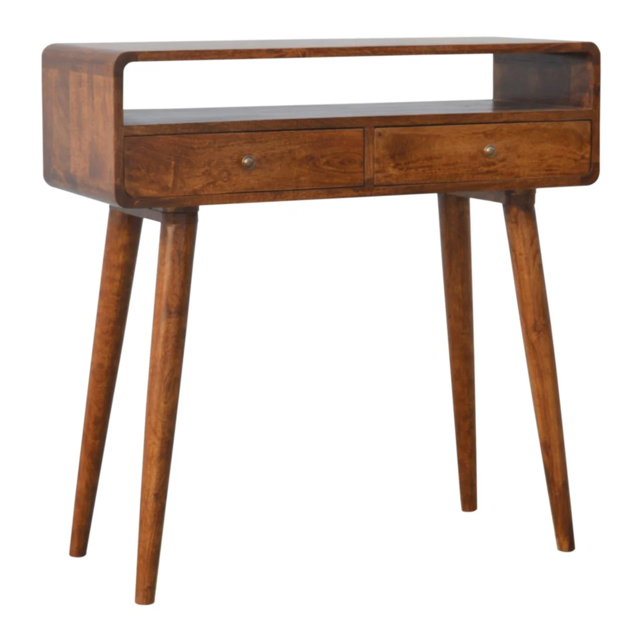 Curved Chestnut Console Table - Image 27