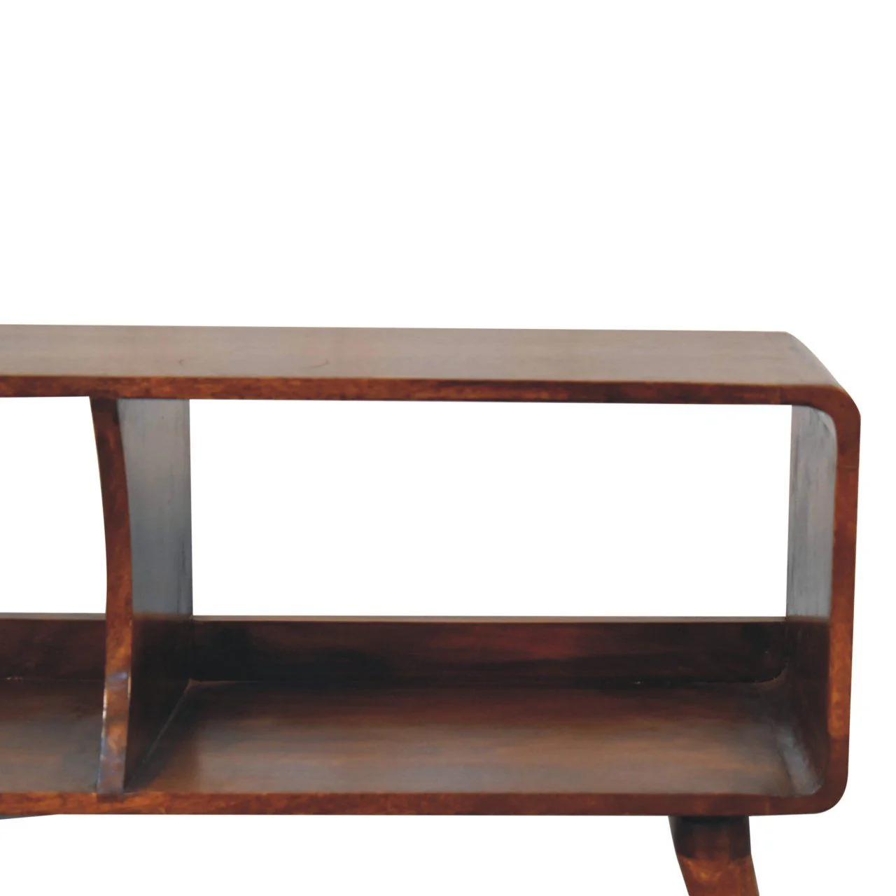 Curved Double Slot Media Unit - Dark Brown - Image 9