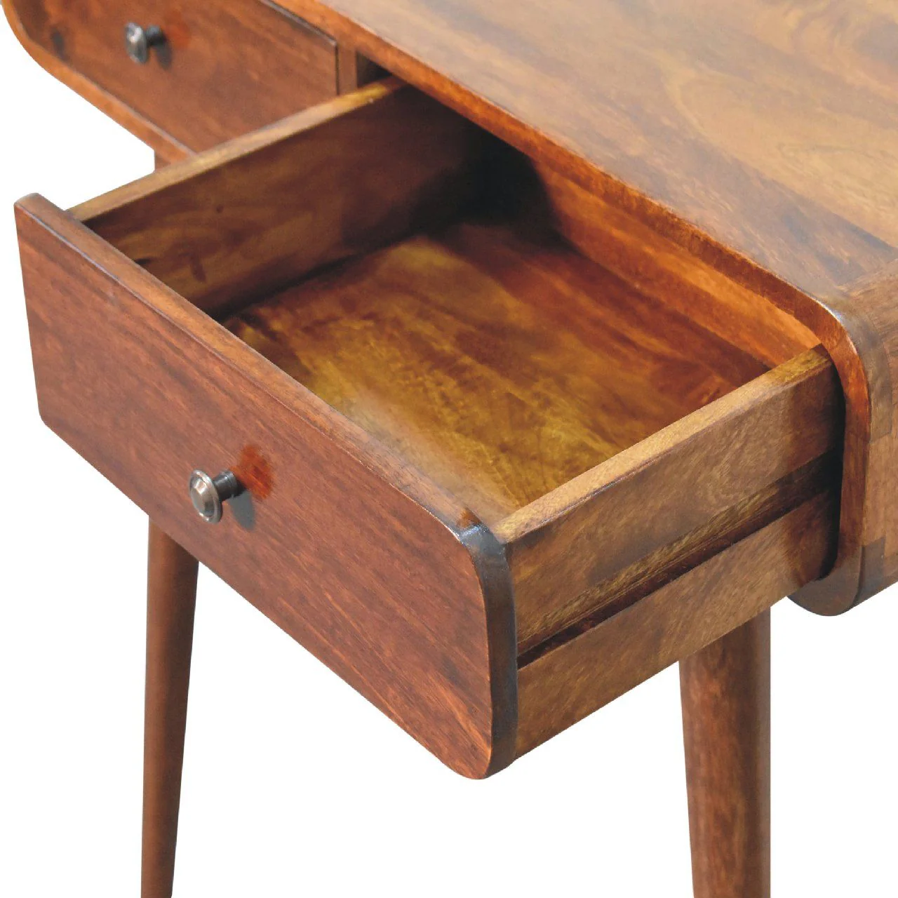 Curved Hallway Table - Chestnut - Image 4