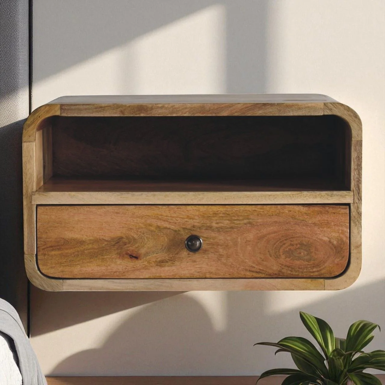 Curved Upper Slot Floating Nightstand - Image 2