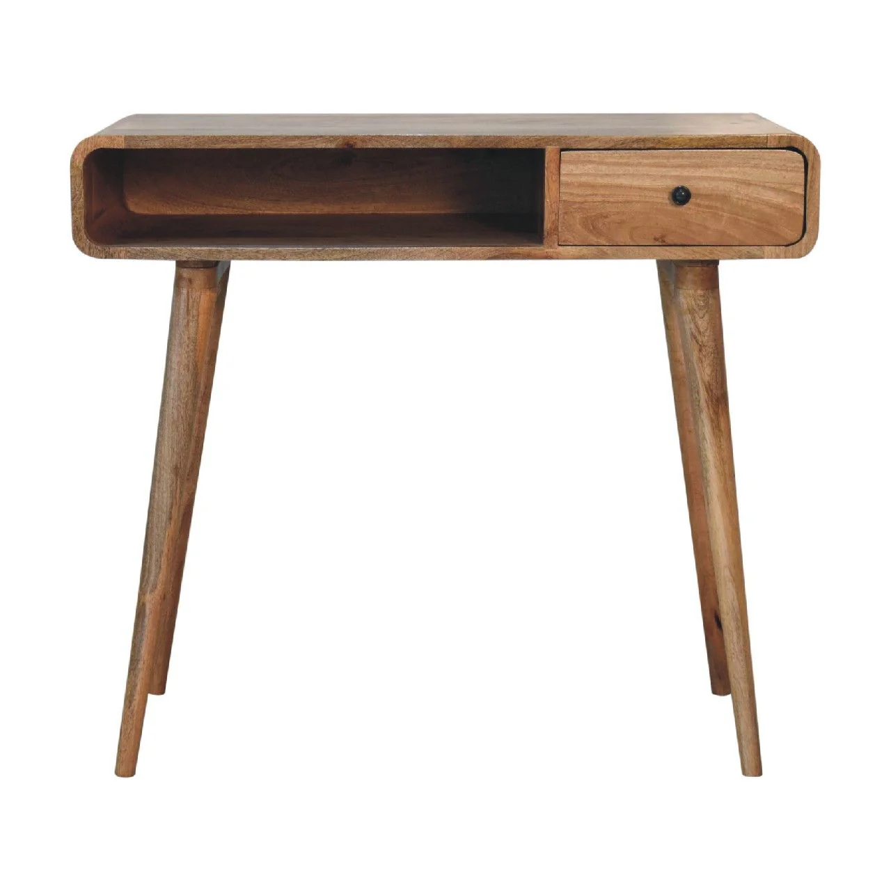 Curved Writing Desk - Oak - Image 3