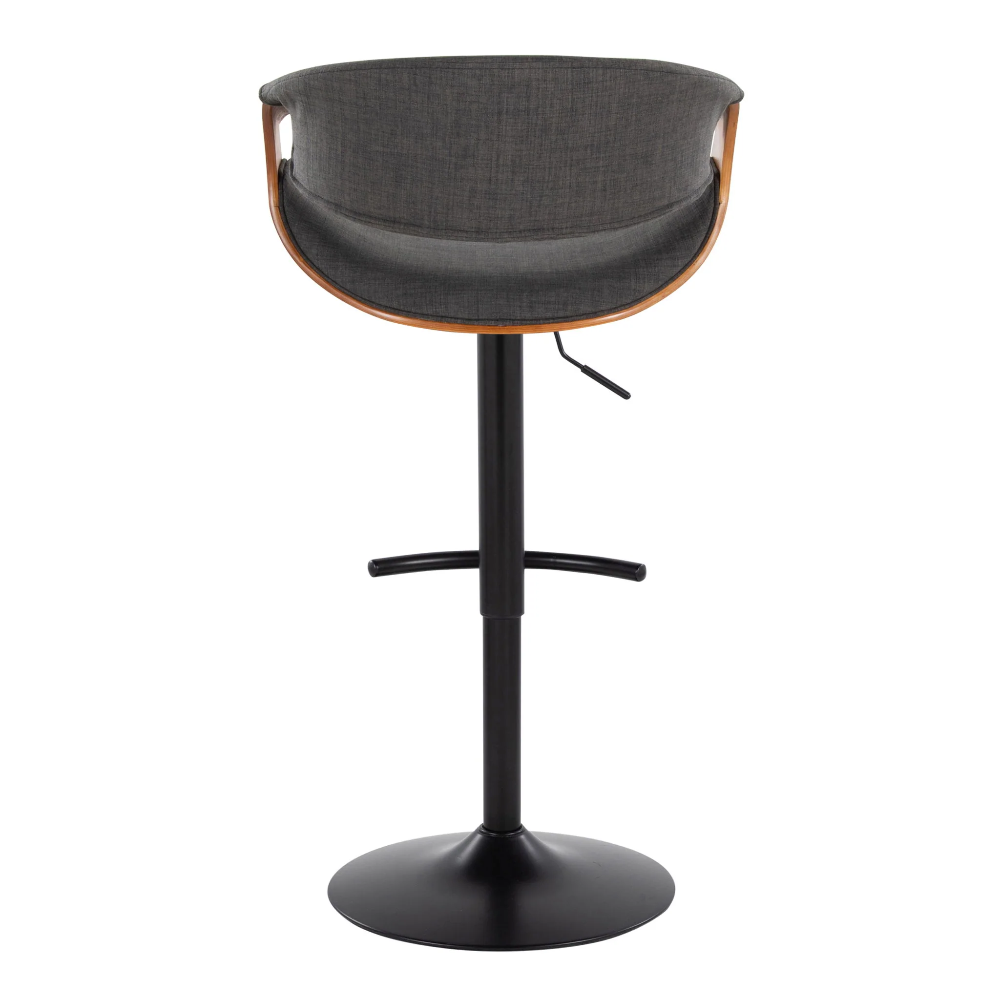Curvo - Mid Century Modern Adjustable Barstool With Swivel & Rounded T Footrest (Set of 2) - Image 15