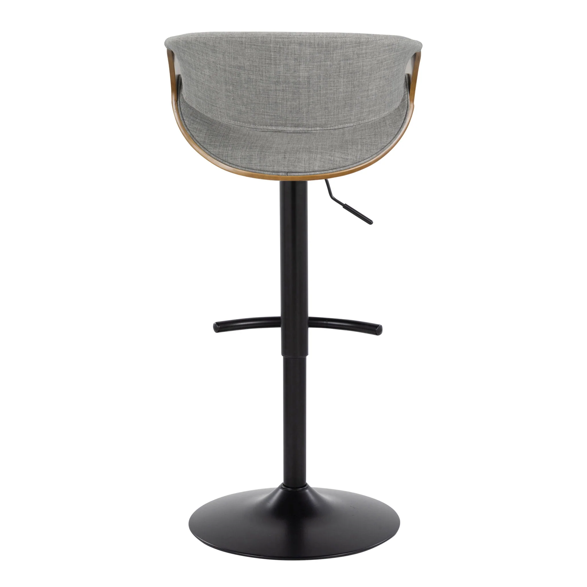 Curvo - Mid Century Modern Adjustable Barstool With Swivel & Rounded T Footrest (Set of 2) - Image 5