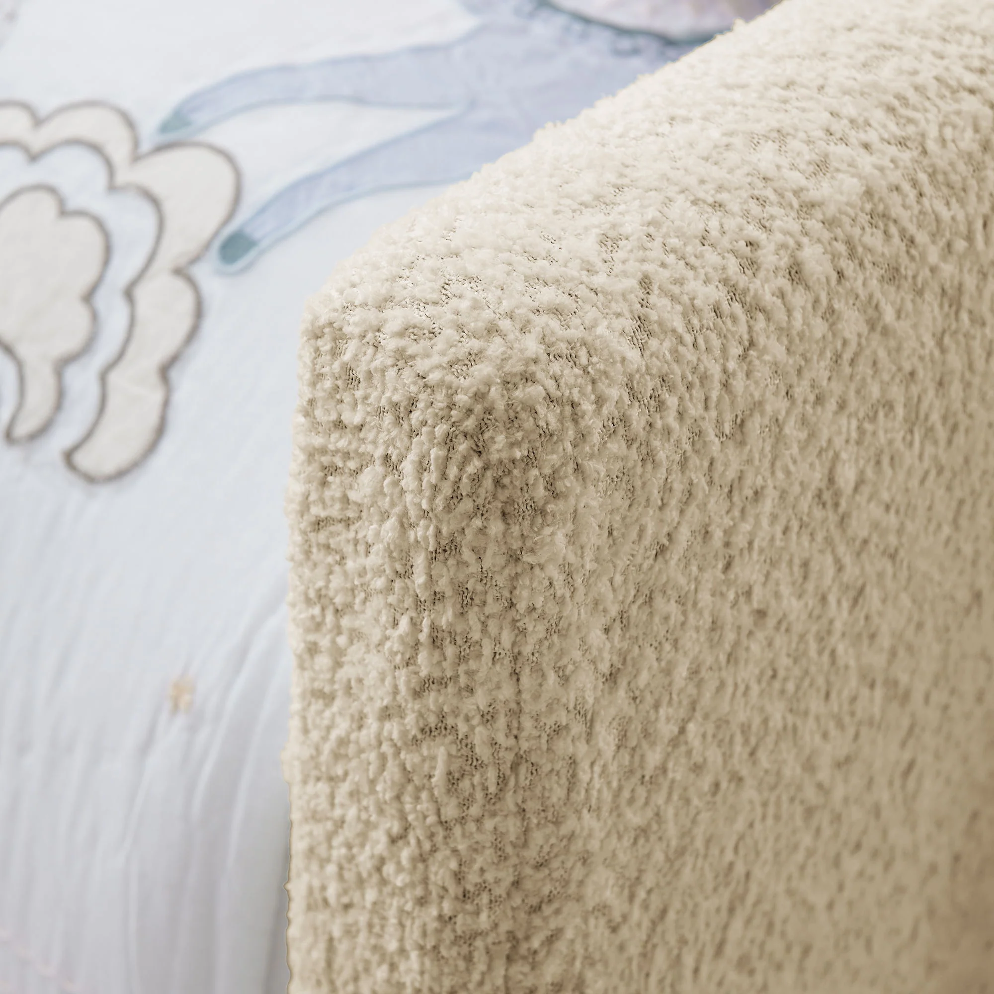 Cute Rabbit Ear Upholstered Platform Bed Frame With Safety Rail - Image 62