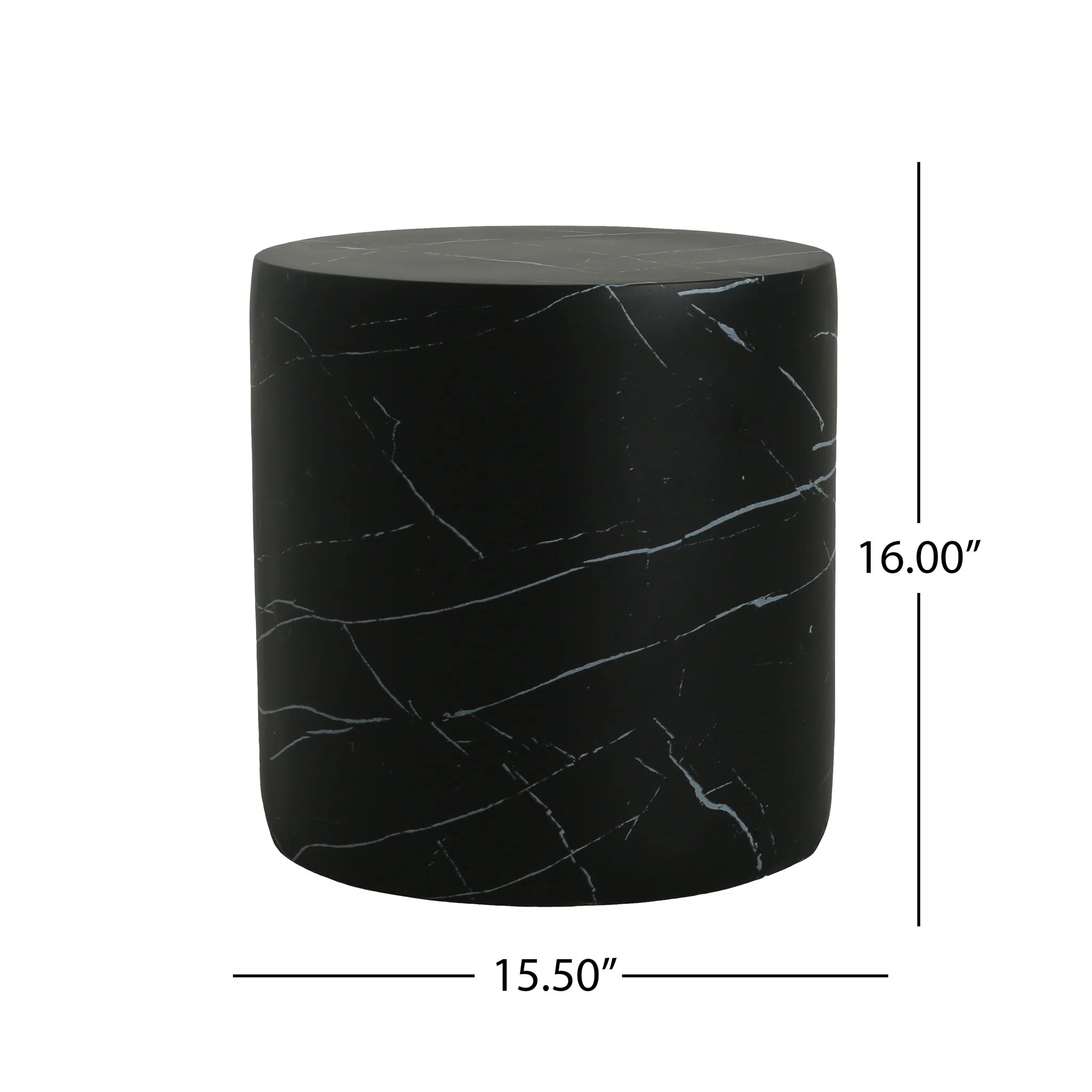 Cylindrical Design, Outdoor Lightweight Concrete Side Table - Image 5