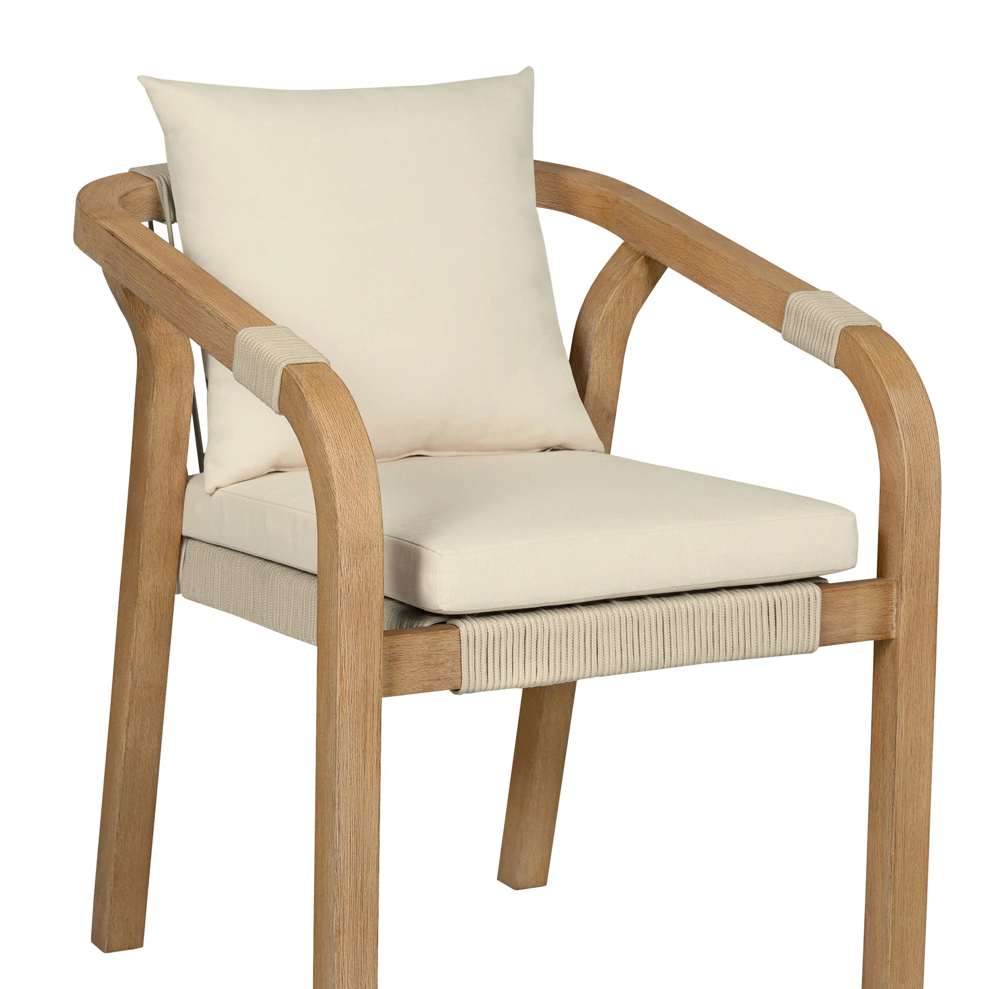 Cypress - Outdoor Patio Dining Chair (Set of 2) - Blonde Eucalyptus / Ivory - Image 5