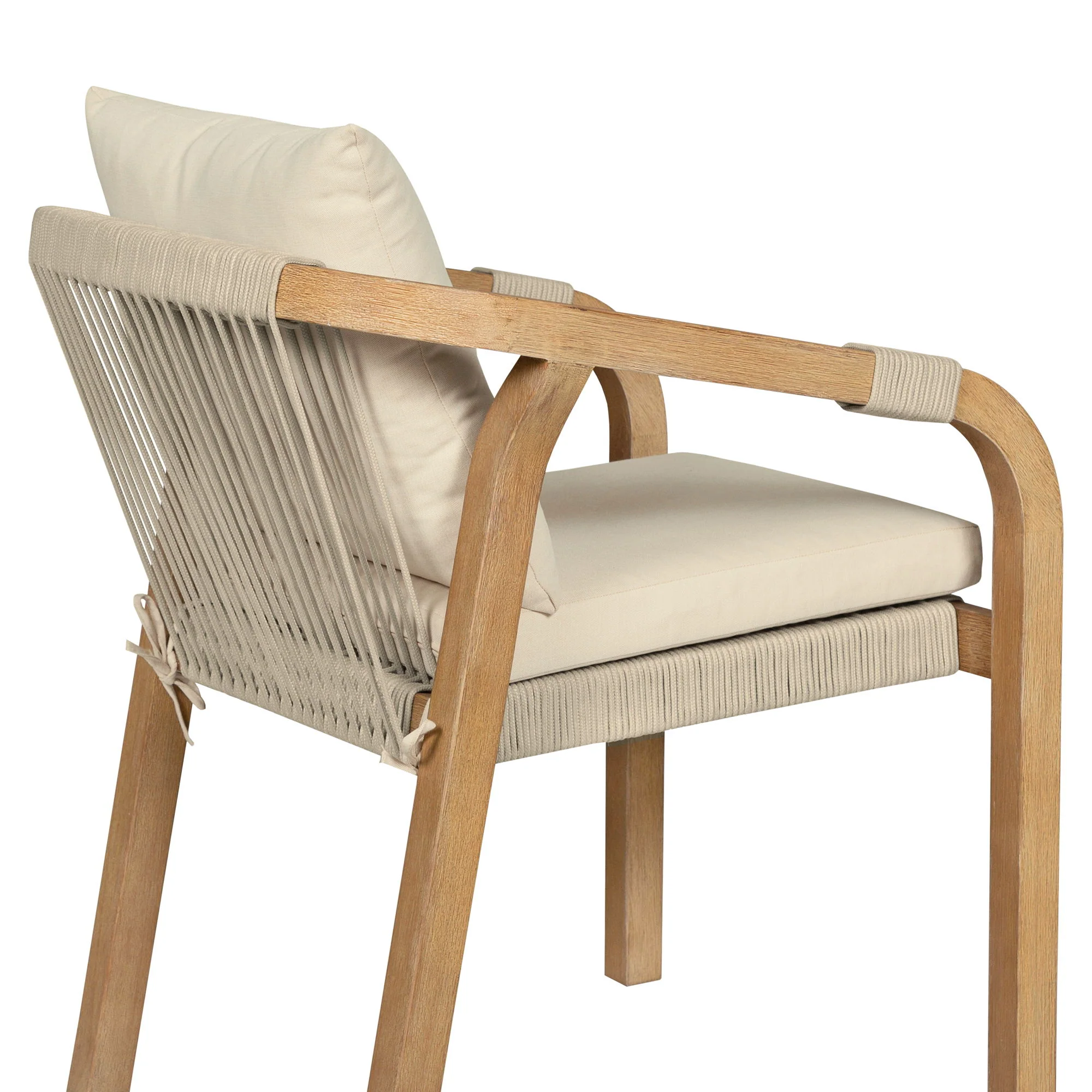 Cypress - Outdoor Patio Dining Chair (Set of 2) - Blonde Eucalyptus / Ivory - Image 7