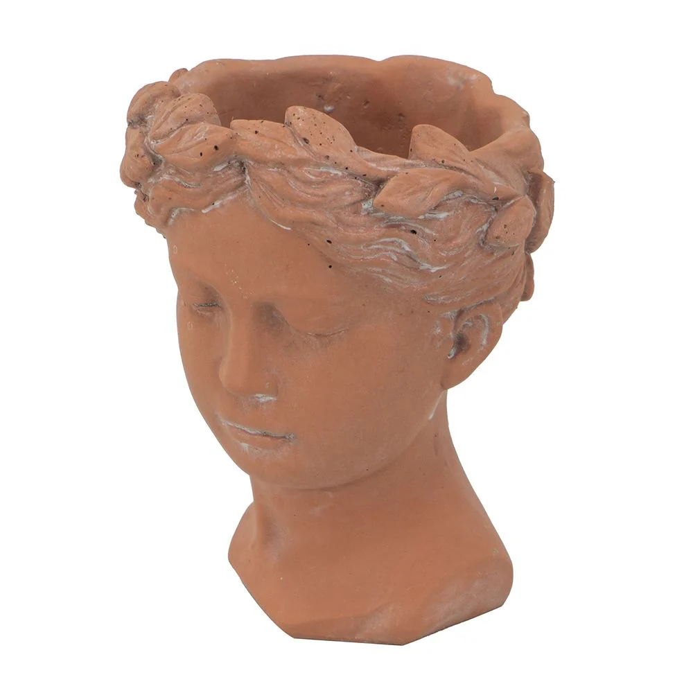D6X9" Visage Head Bust Planter - Brown - Image 5