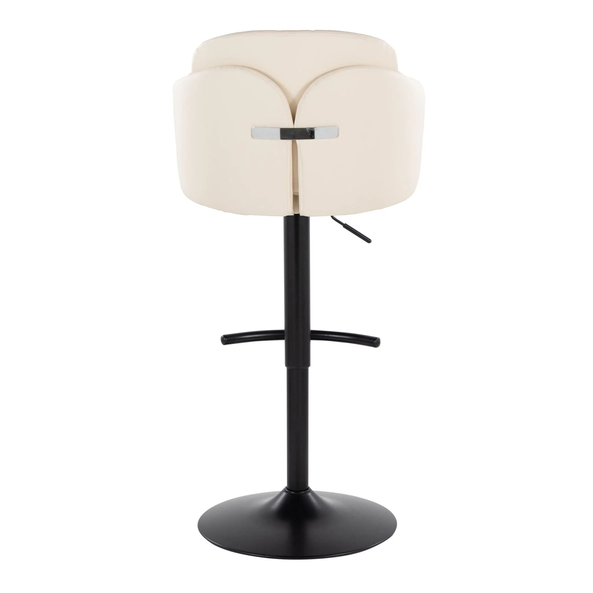 Dahlia - Contemporary Adjustable Barstool With Swivel With Rounded T Footrest (Set of 2) - Image 9